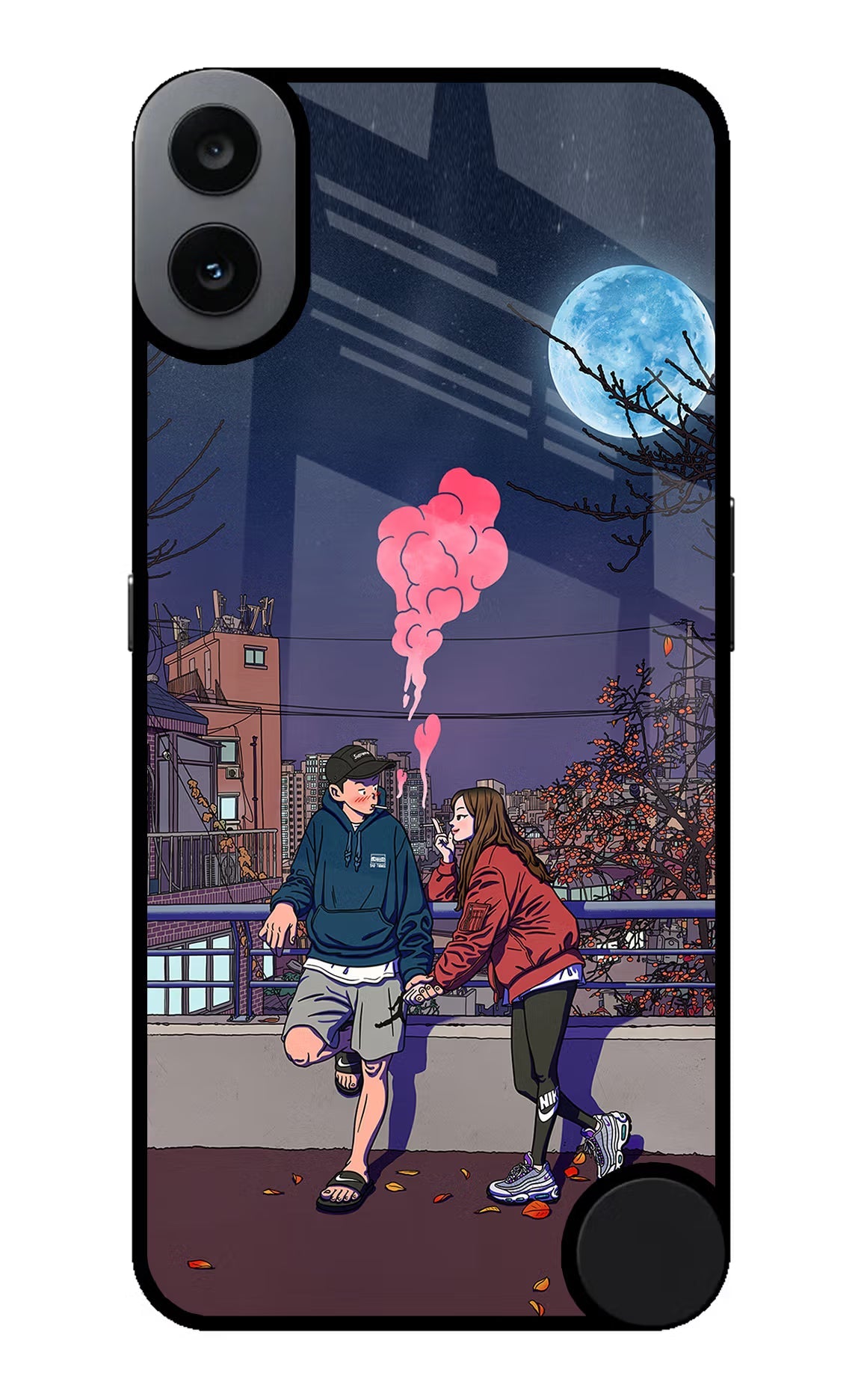 Chilling Couple CMF by Nothing Phone 1 Glass Case Back Cover by Casekaro
