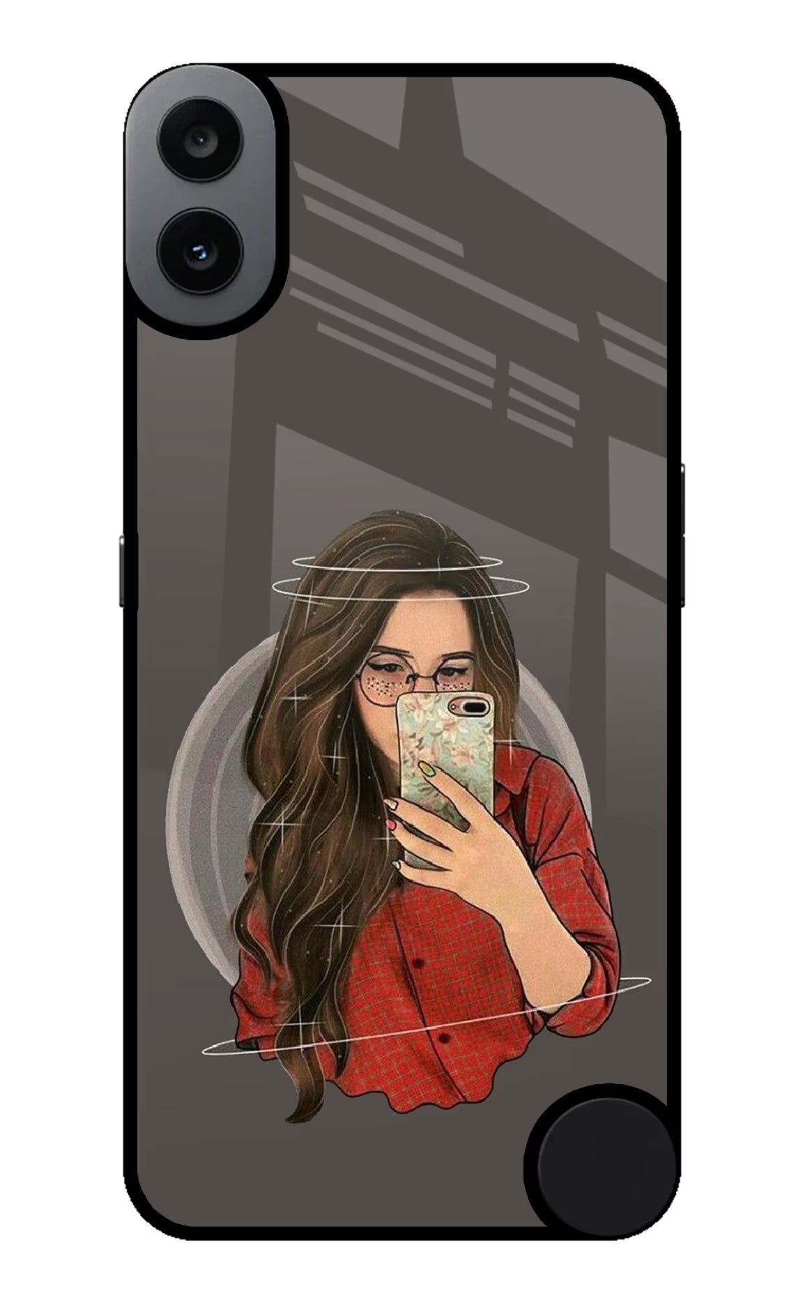 Selfie Queen CMF by Nothing Phone 1 Glass Case Back Cover by Casekaro