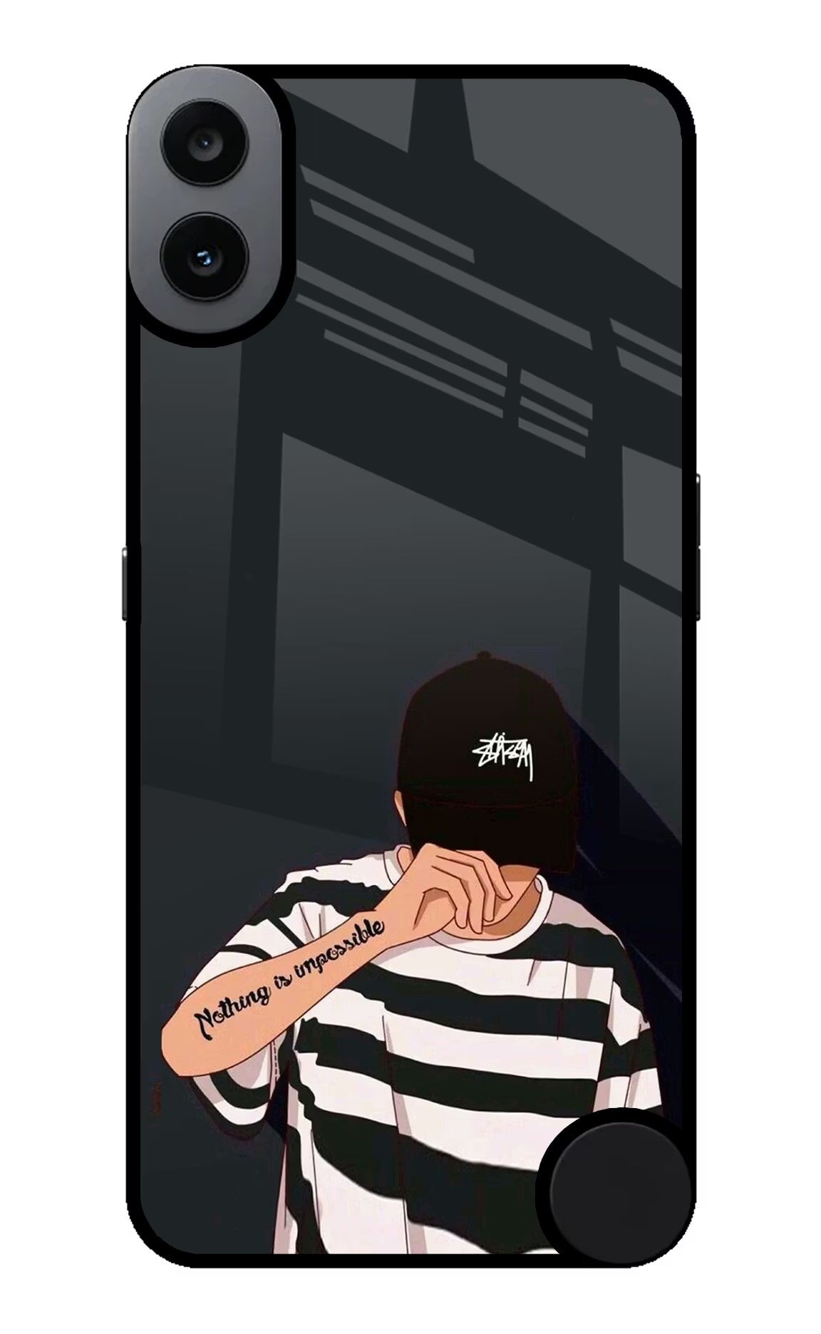 Aesthetic Boy CMF by Nothing Phone 1 Glass Case Back Cover by Casekaro