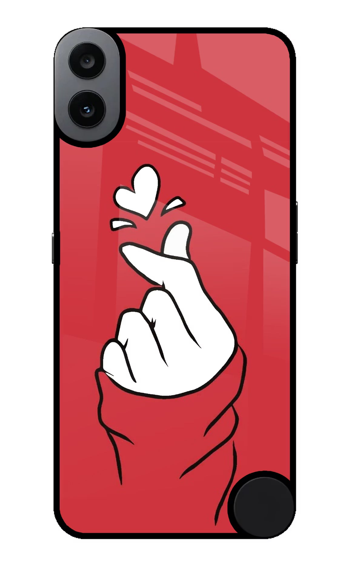 Korean Love Sign CMF by Nothing Phone 1 Glass Case Back Cover by Casekaro