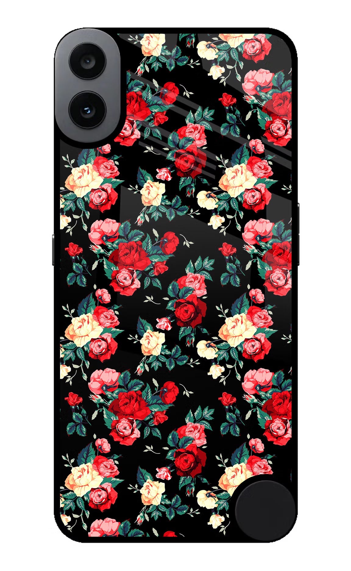 Rose Pattern CMF by Nothing Phone 1 Glass Case Back Cover by Casekaro