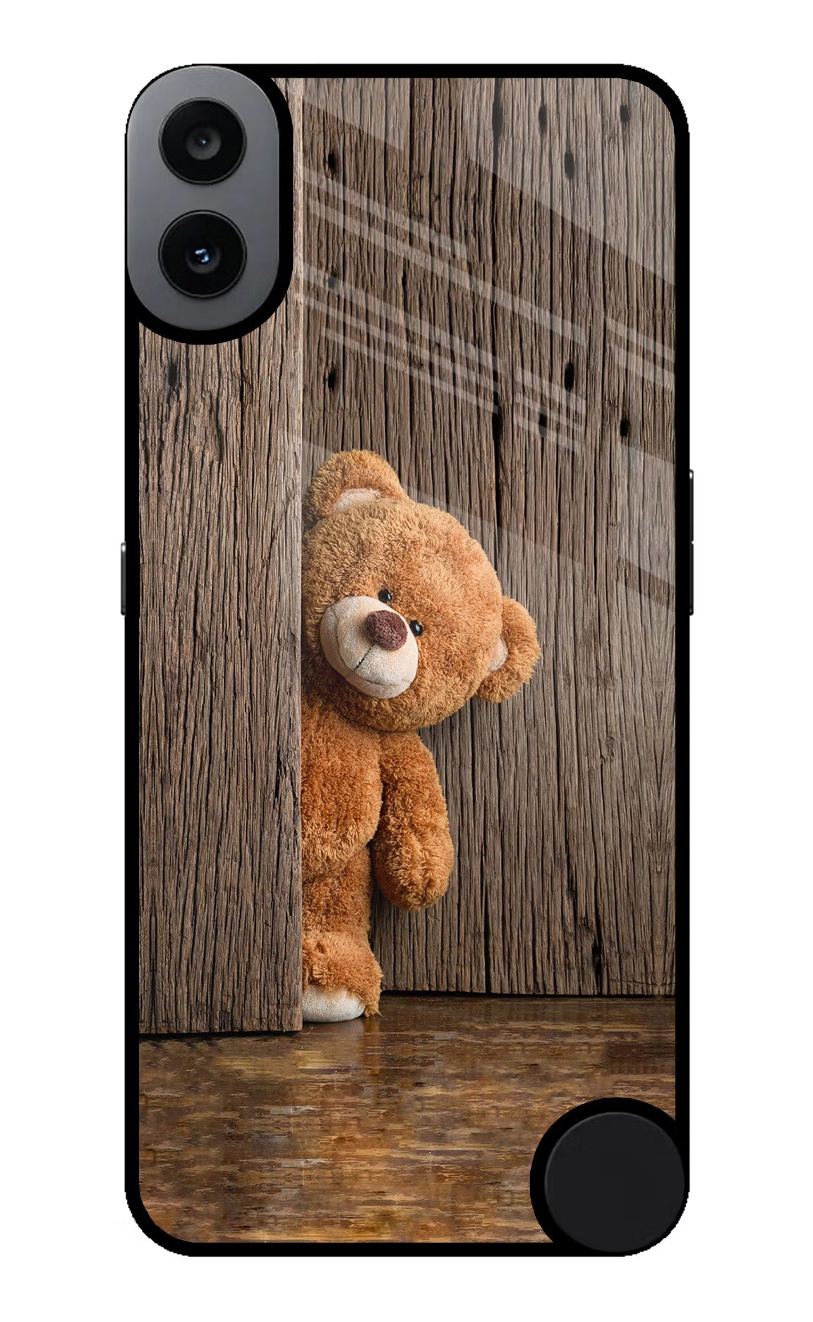 Teddy Wooden CMF by Nothing Phone 1 Glass Case Back Cover by Casekaro