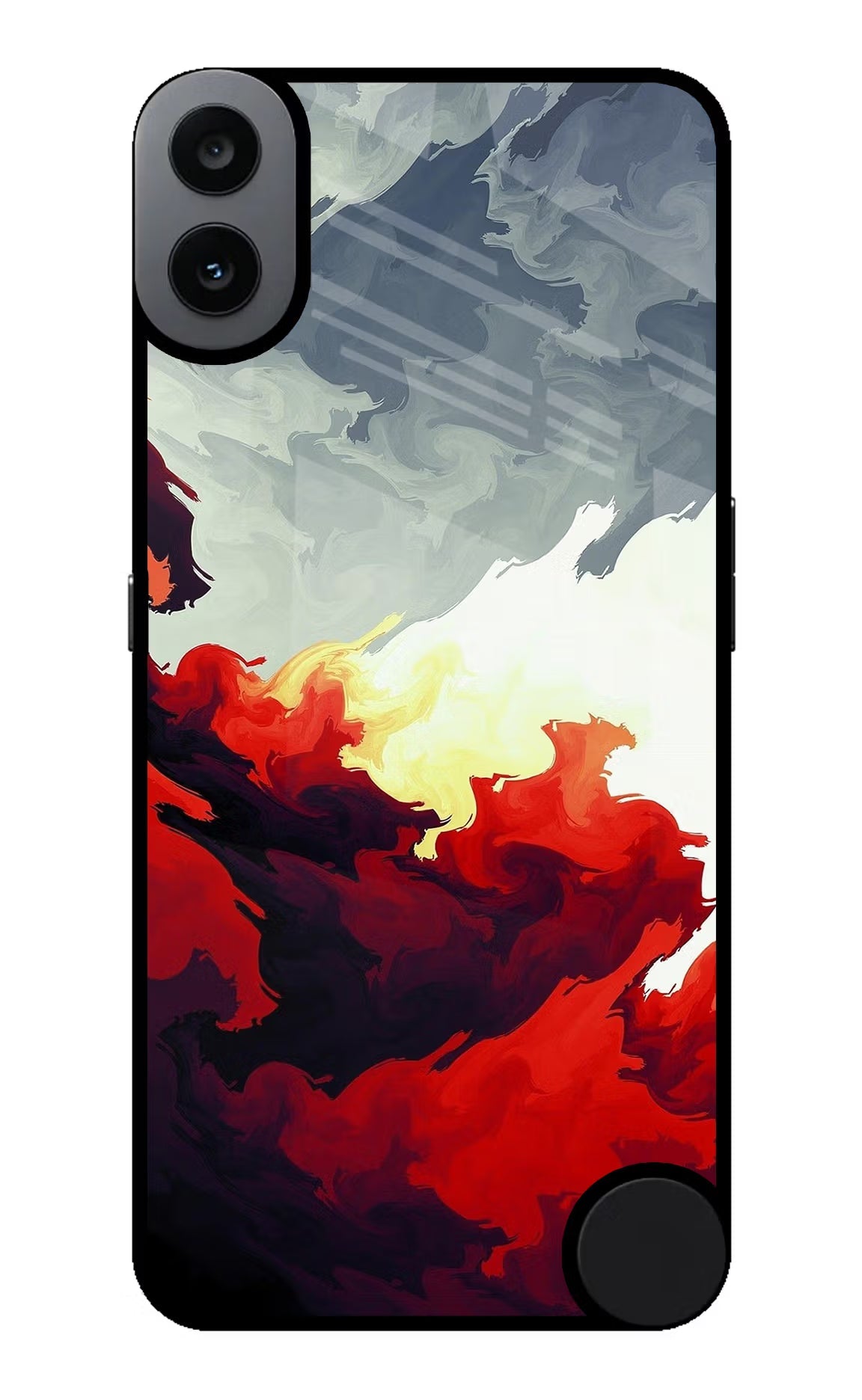 Fire Cloud CMF by Nothing Phone 1 Glass Case Back Cover by Casekaro