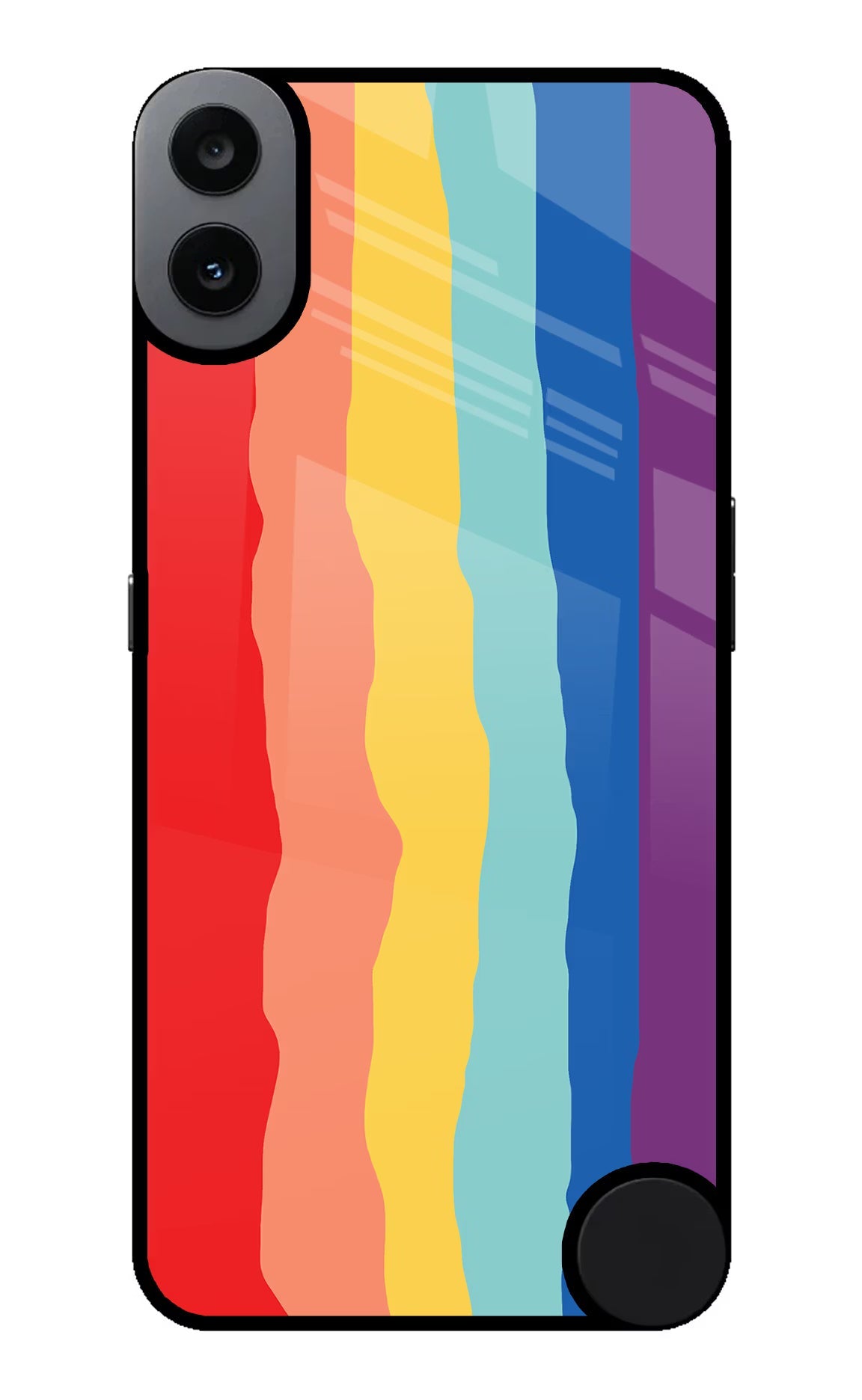 Rainbow CMF by Nothing Phone 1 Glass Case Back Cover by Casekaro