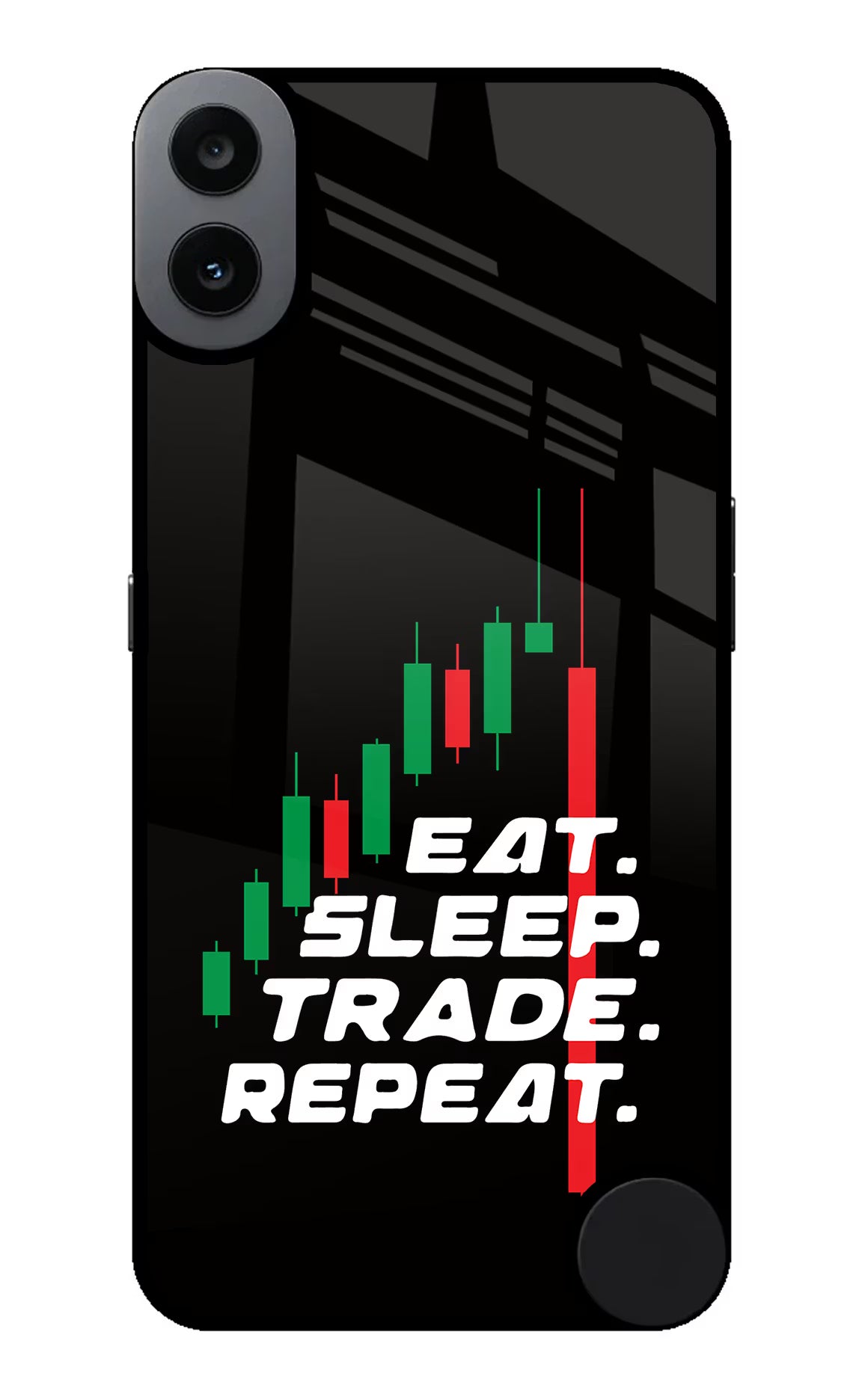 Eat Sleep Trade Repeat CMF by Nothing Phone 1 Glass Case Back Cover by Casekaro