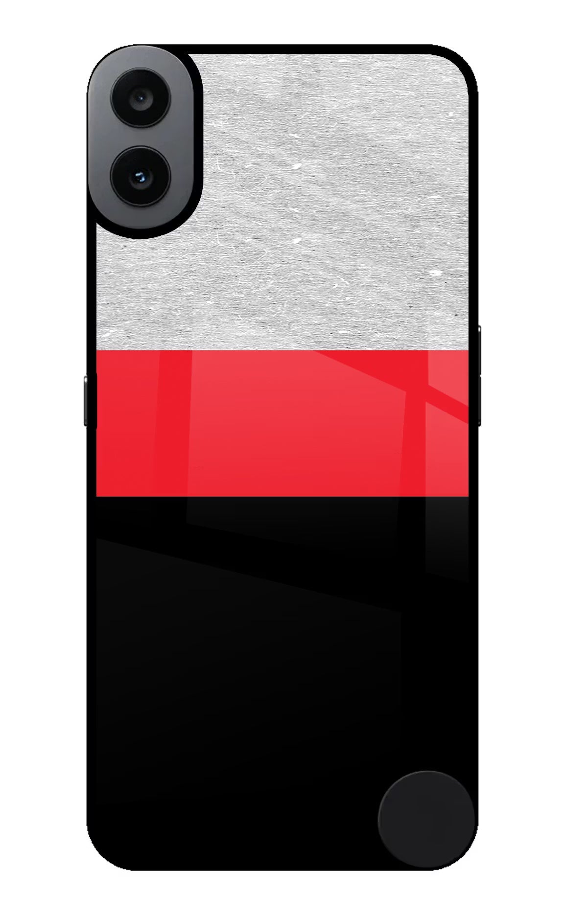 Tri Color Pattern CMF by Nothing Phone 1 Glass Case Back Cover by Casekaro