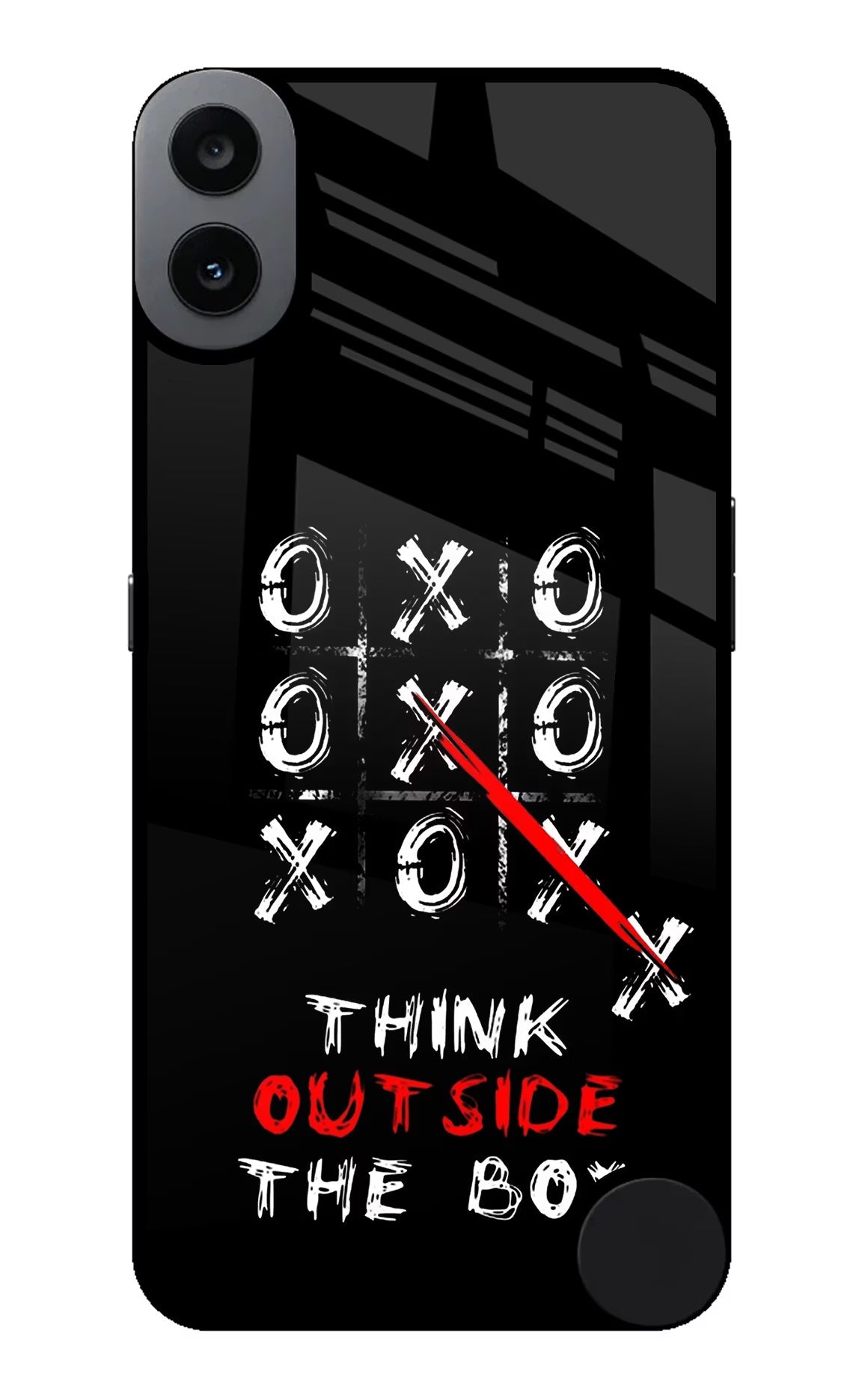 Think out of the BOX CMF by Nothing Phone 1 Glass Case Back Cover by Casekaro