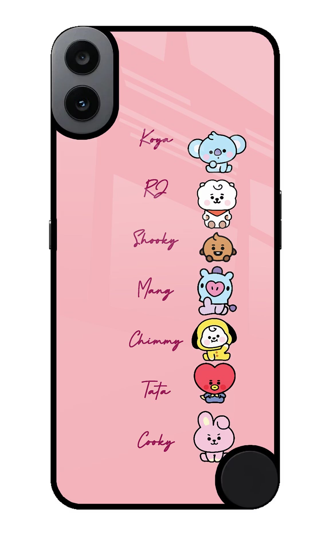 BTS names CMF by Nothing Phone 1 Glass Case Back Cover by Casekaro