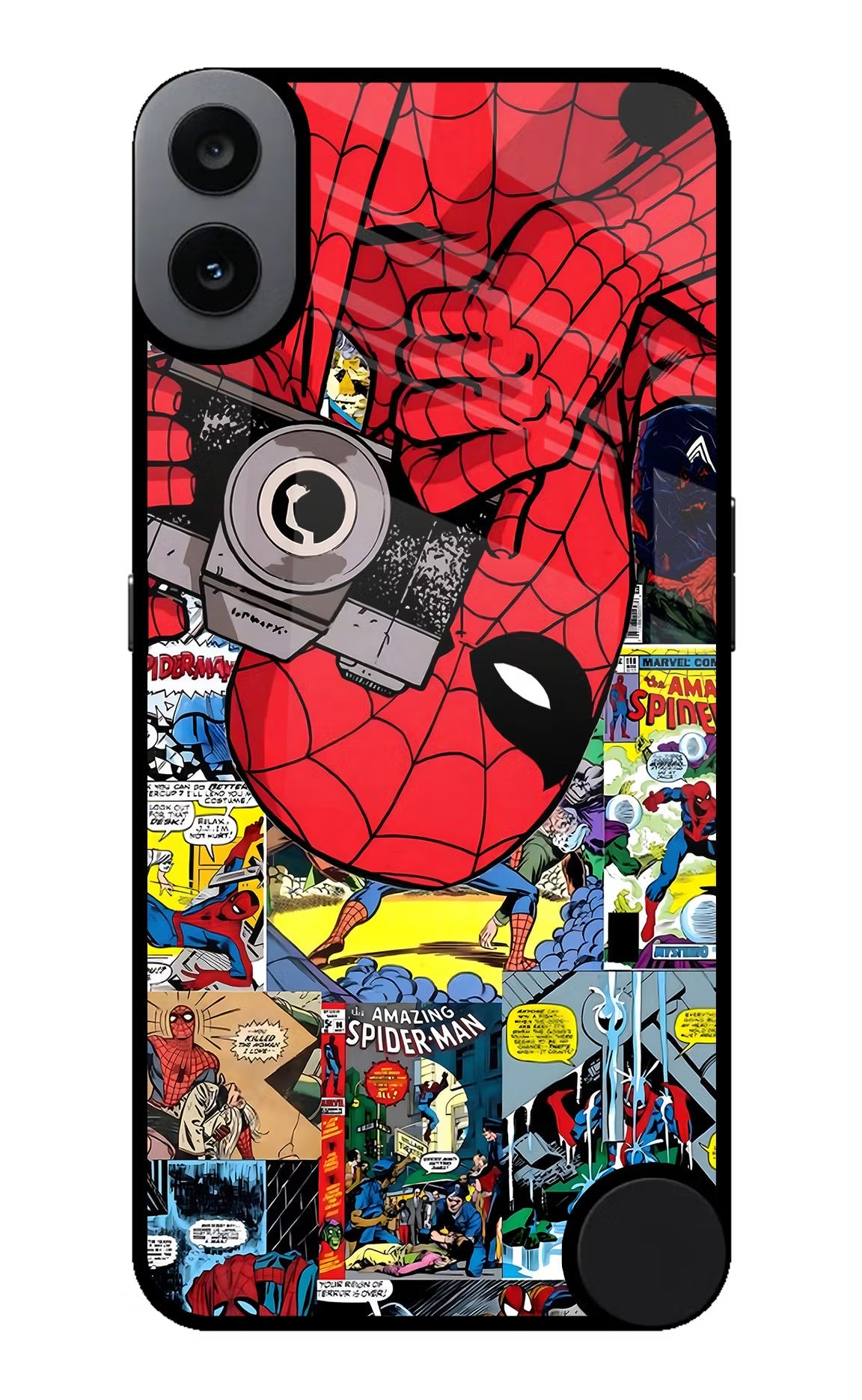 Spider Man CMF by Nothing Phone 1 Glass Case Back Cover by Casekaro