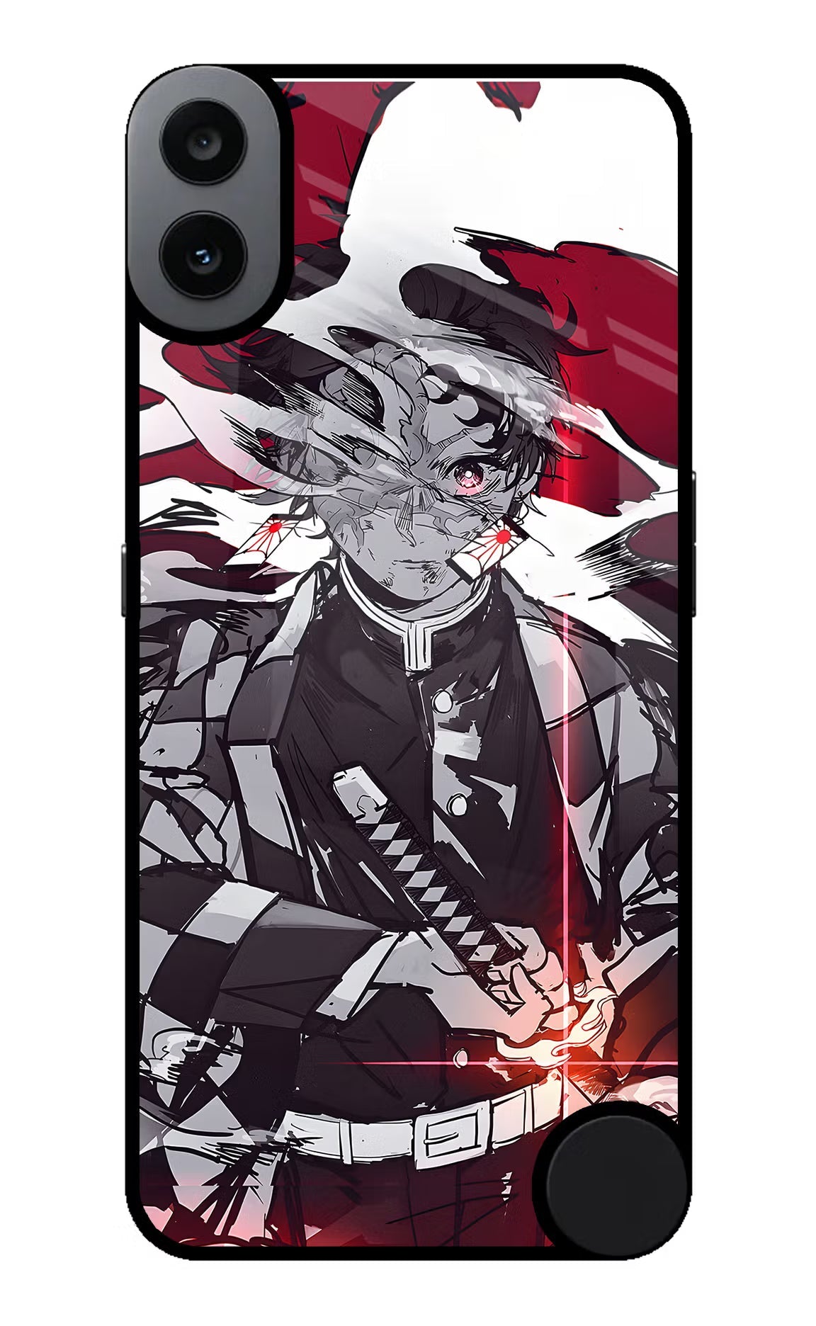 Demon Slayer CMF by Nothing Phone 1 Glass Case Back Cover by Casekaro