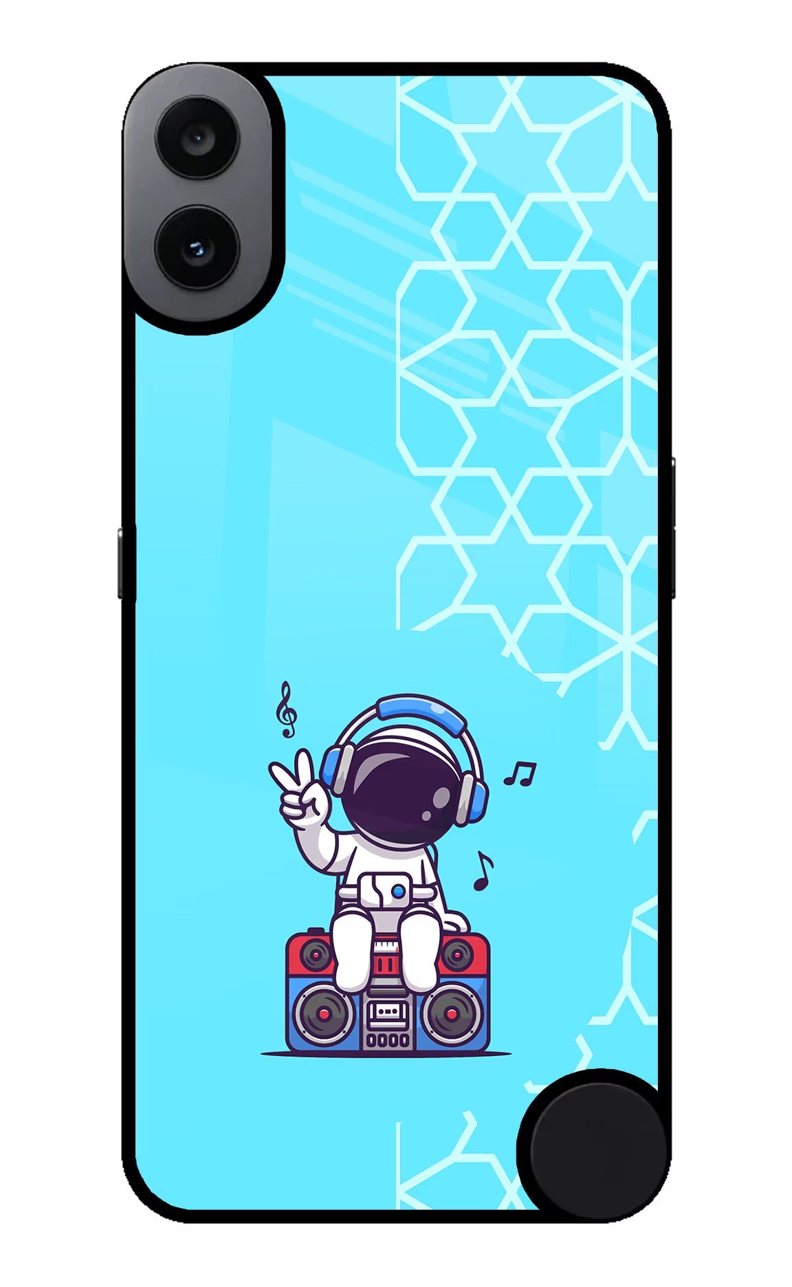 Cute Astronaut Chilling CMF by Nothing Phone 1 Glass Case Back Cover by Casekaro