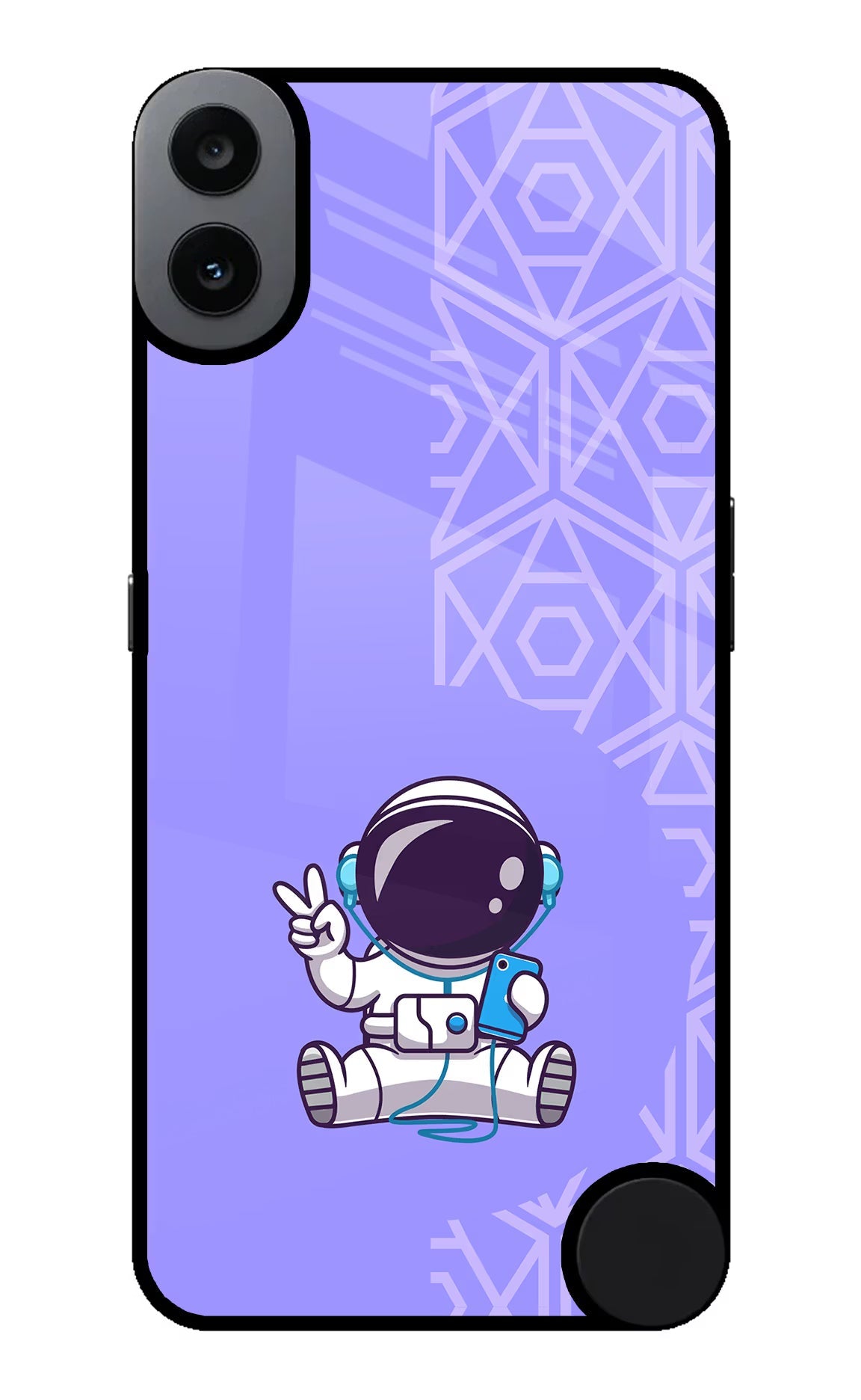 Cute Astronaut Chilling CMF by Nothing Phone 1 Glass Case Back Cover by Casekaro
