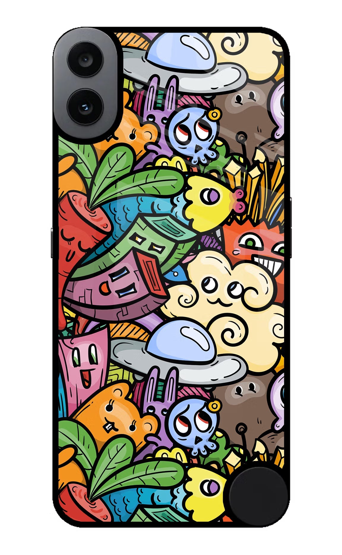 Veggie Doodle CMF by Nothing Phone 1 Glass Case Back Cover by Casekaro