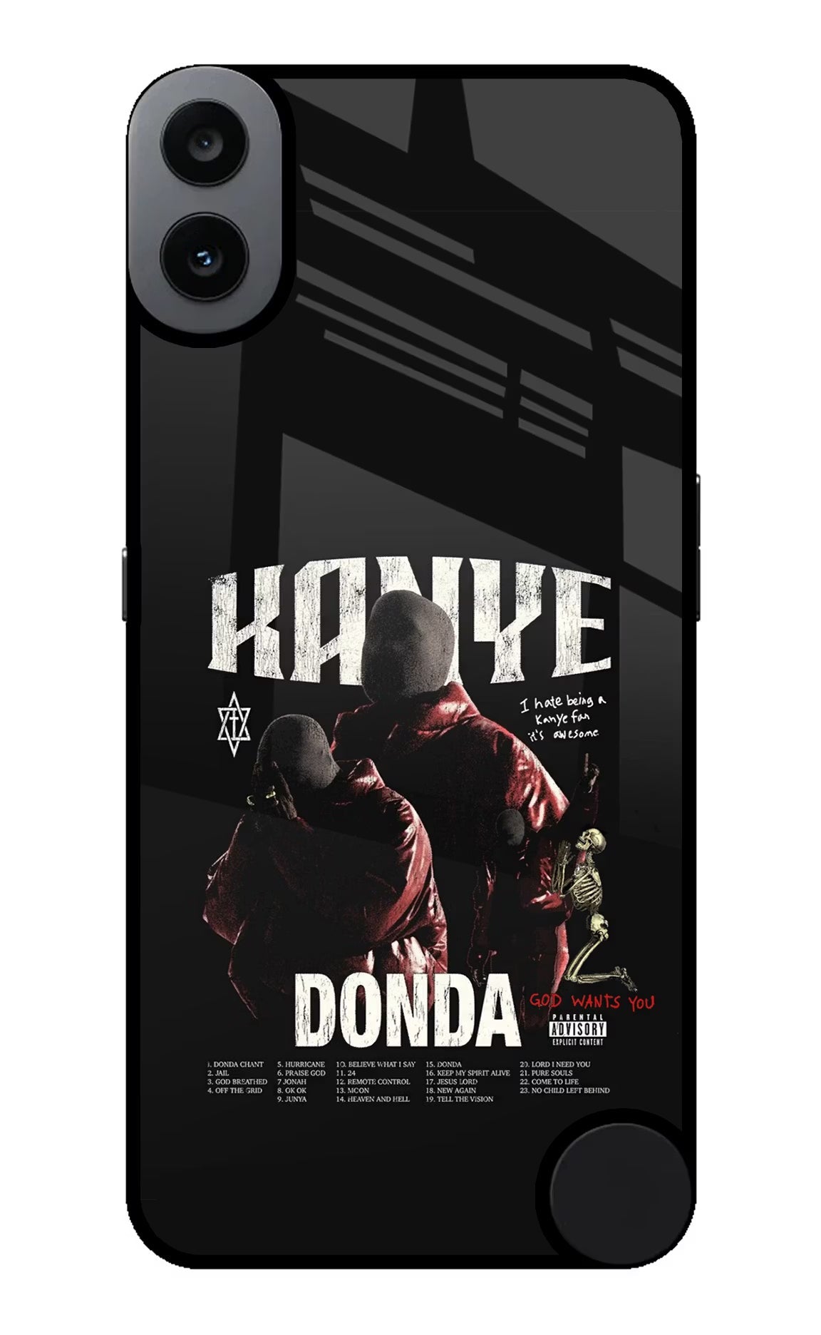 Donda Kanye West CMF by Nothing Phone 1 Glass Case Back Cover by Casekaro
