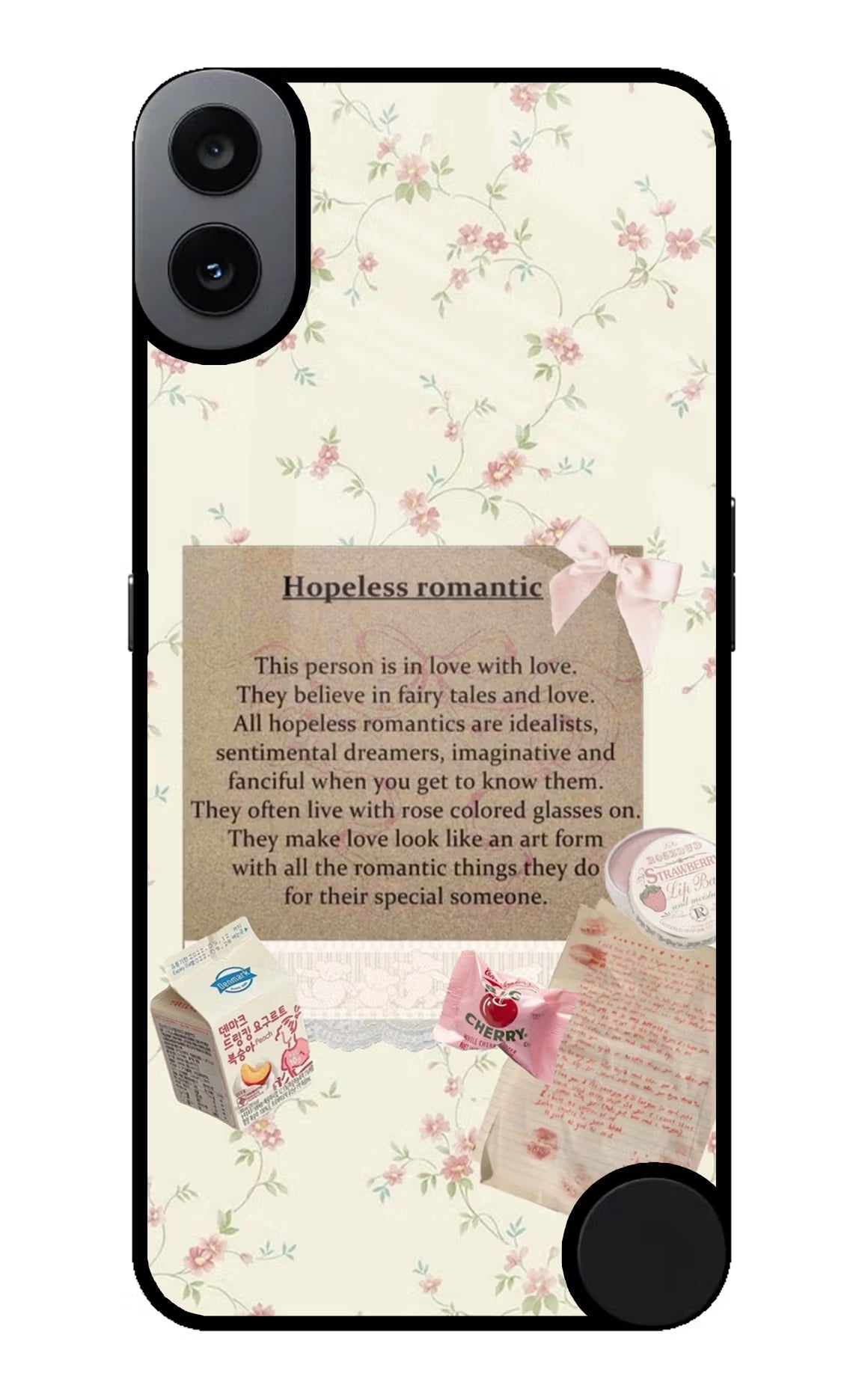 Hopeless Romantic CMF by Nothing Phone 1 Glass Case Back Cover by Casekaro