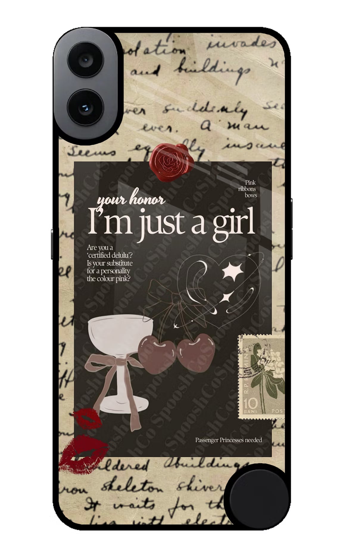 I am just a girl CMF by Nothing Phone 1 Glass Case Back Cover by Casekaro