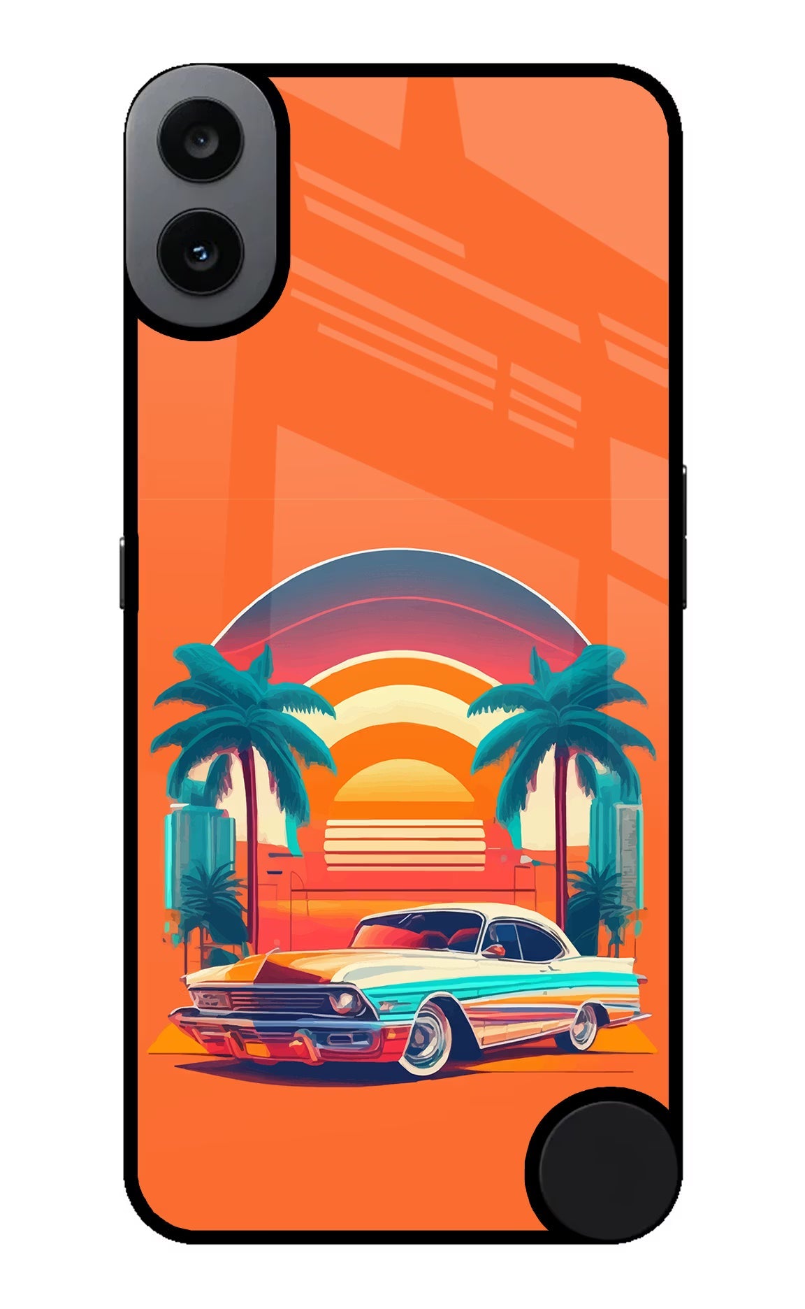Palm Drive 80s CMF by Nothing Phone 1 Glass Case