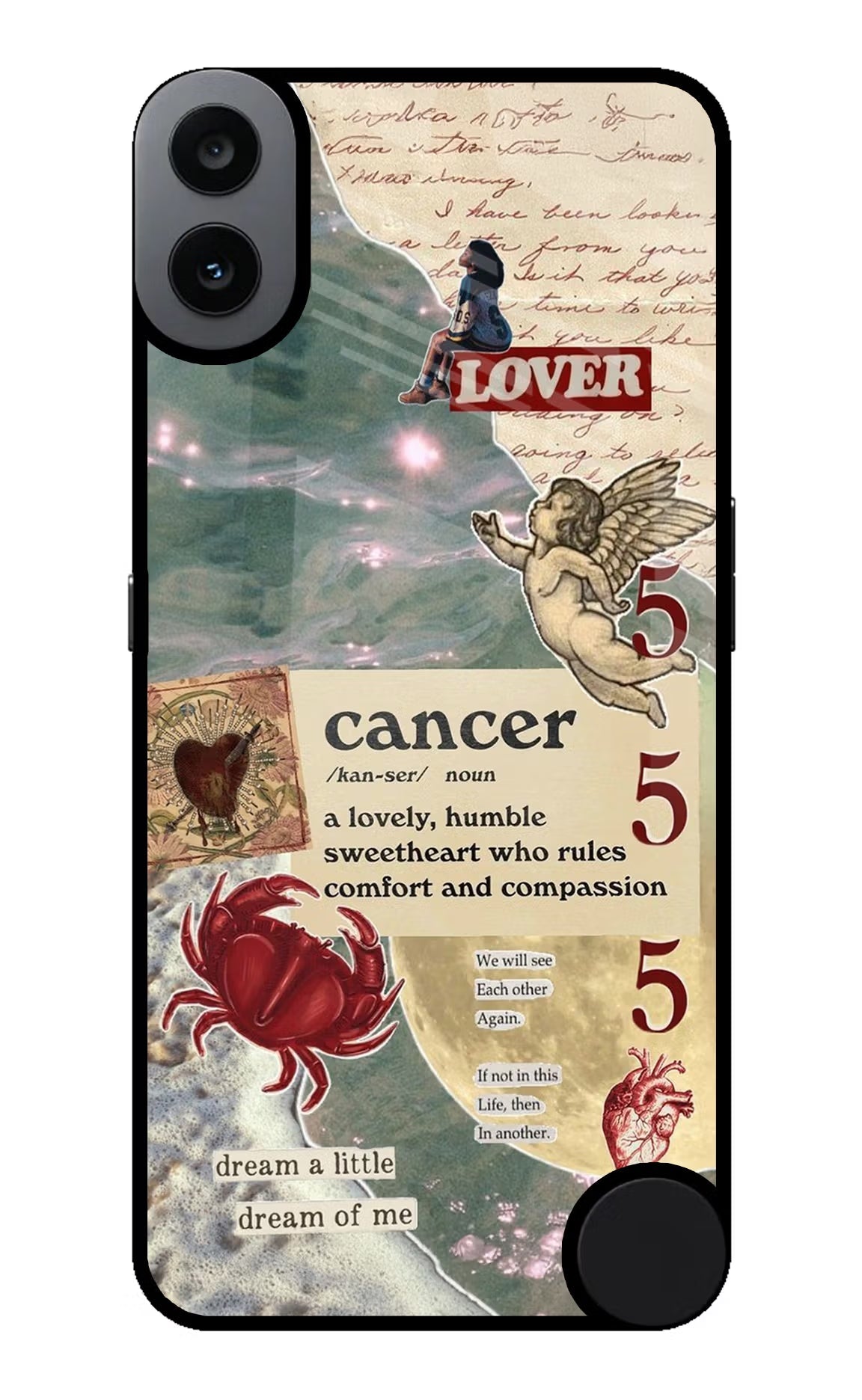Cancer Zodiac CMF by Nothing Phone 1 Glass Case Back Cover by Casekaro