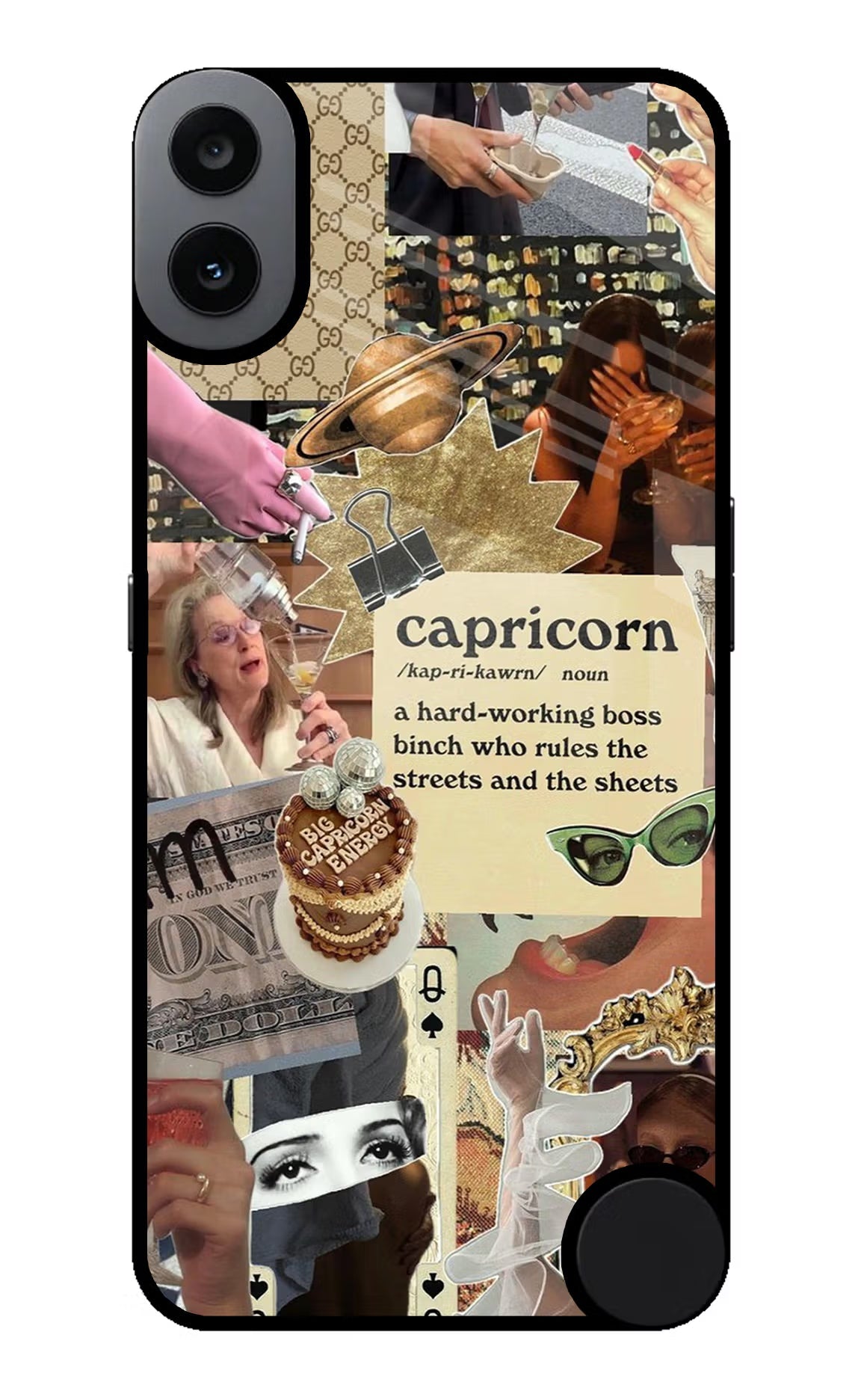 Capricorn Zodiac CMF by Nothing Phone 1 Glass Case Back Cover by Casekaro