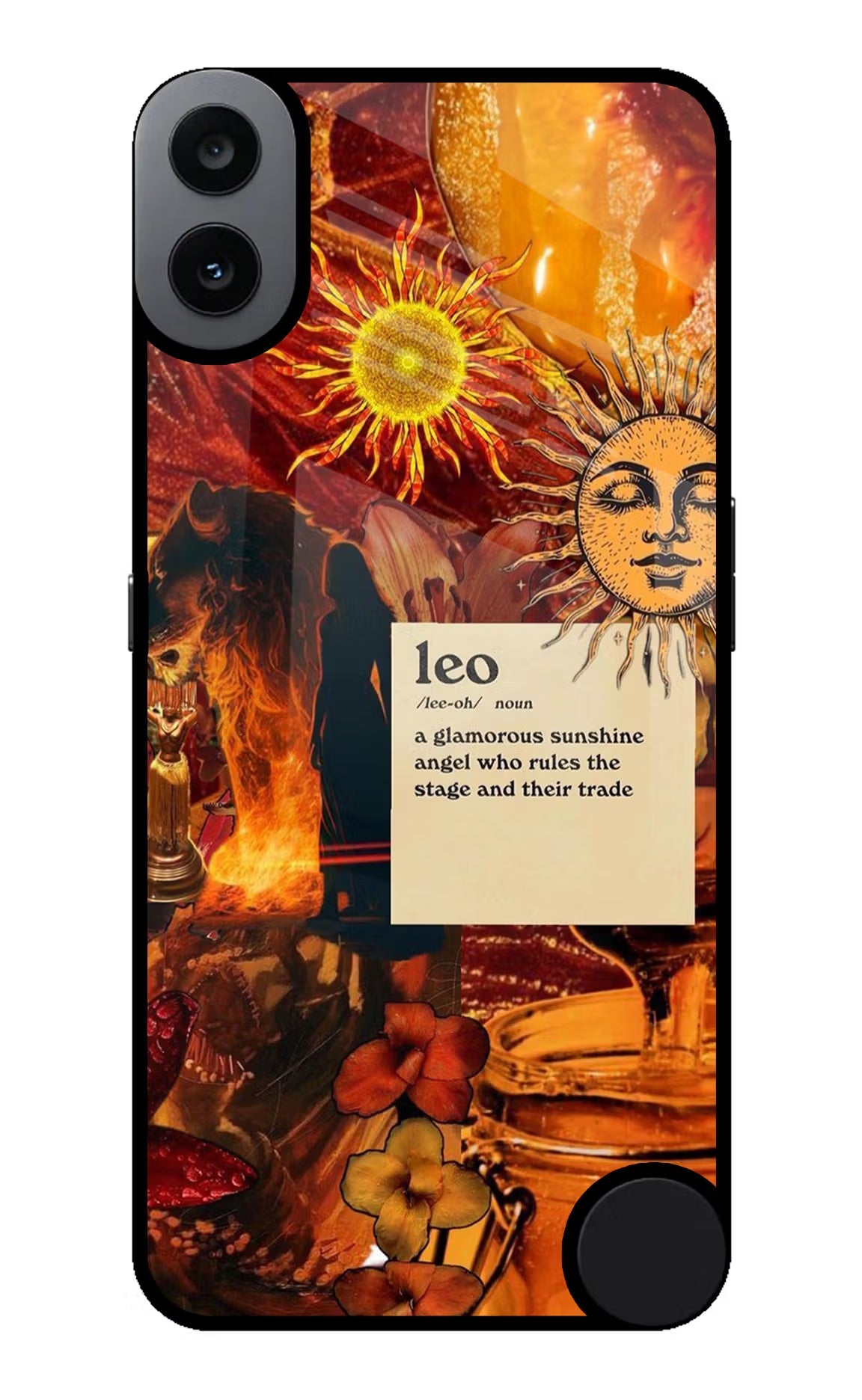 Leo Zodiac CMF by Nothing Phone 1 Glass Case Back Cover by Casekaro