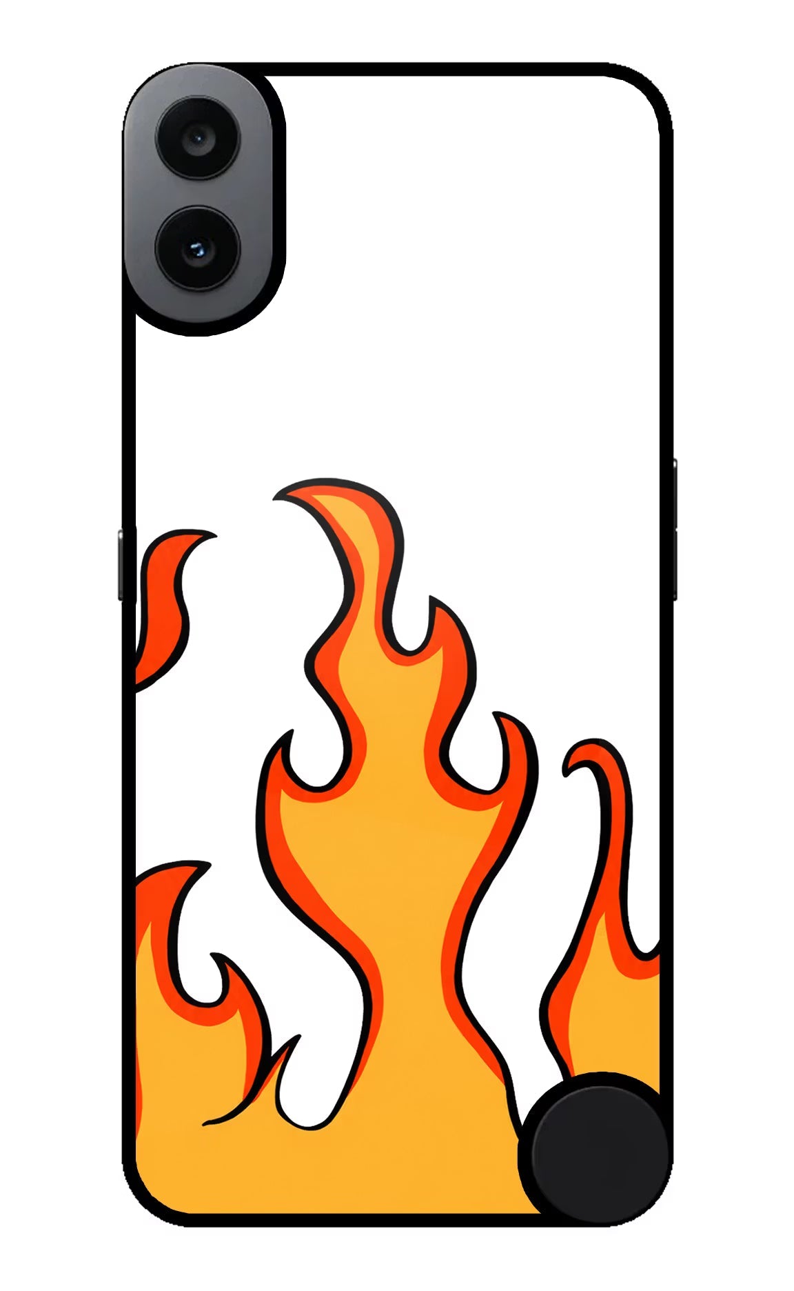 Fired Up – White CMF by Nothing Phone 1 Glass Case Back Cover by Casekaro