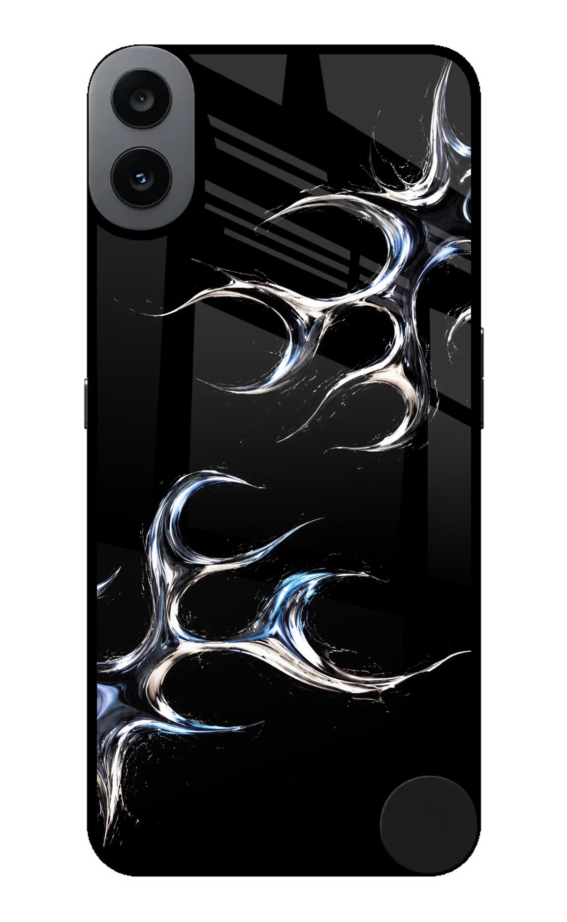Chrome Tribal CMF by Nothing Phone 1 Glass Case Back Cover by Casekaro