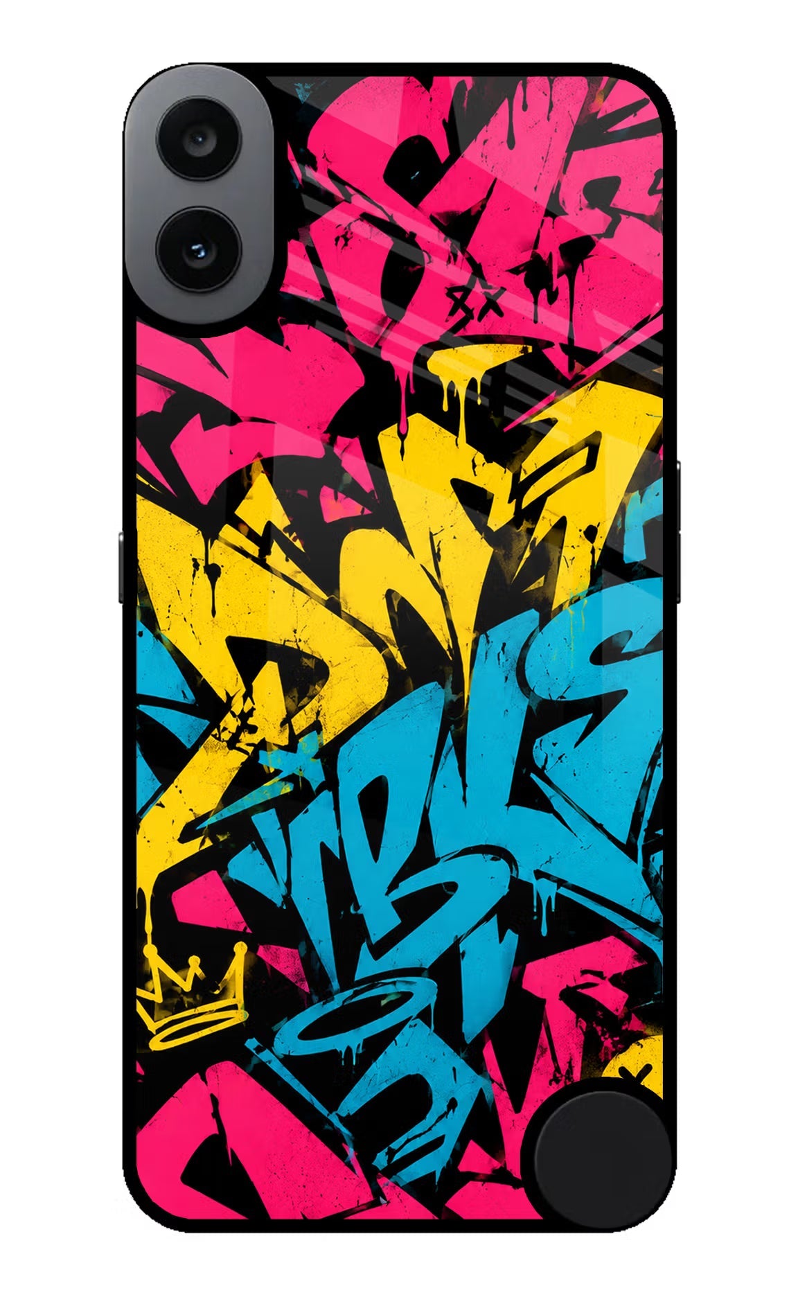 Graffiti Vibe CMF by Nothing Phone 1 Glass Case Back Cover by Casekaro