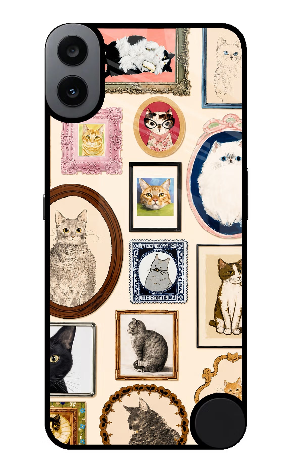 Mirror Cats CMF by Nothing Phone 1 Glass Case Back Cover by Casekaro
