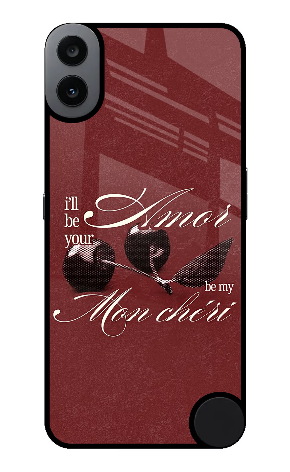 Velvet Cherry CMF by Nothing Phone 1 Glass Case Back Cover by Casekaro