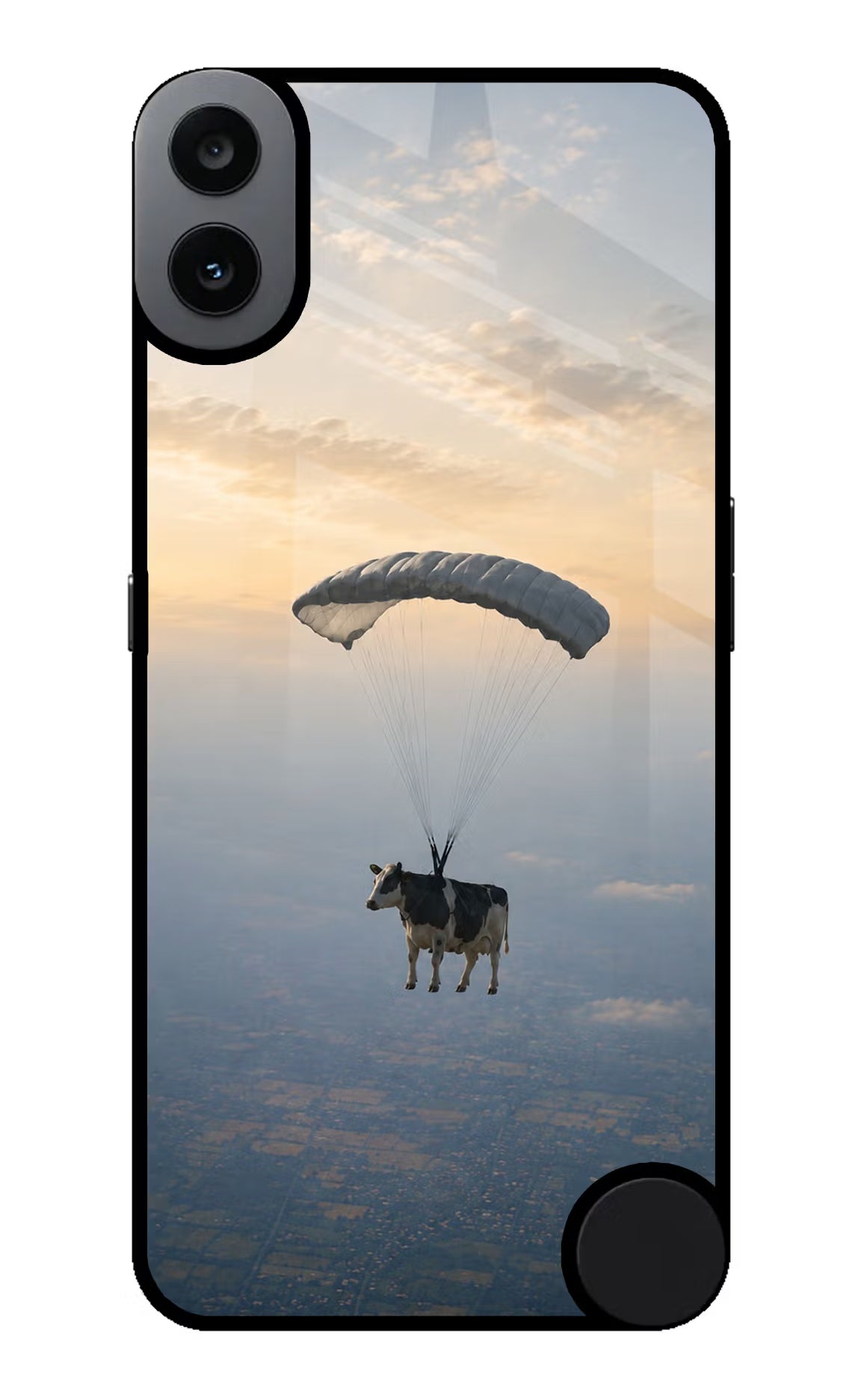 Skydiving Cow CMF by Nothing Phone 1 Glass Case