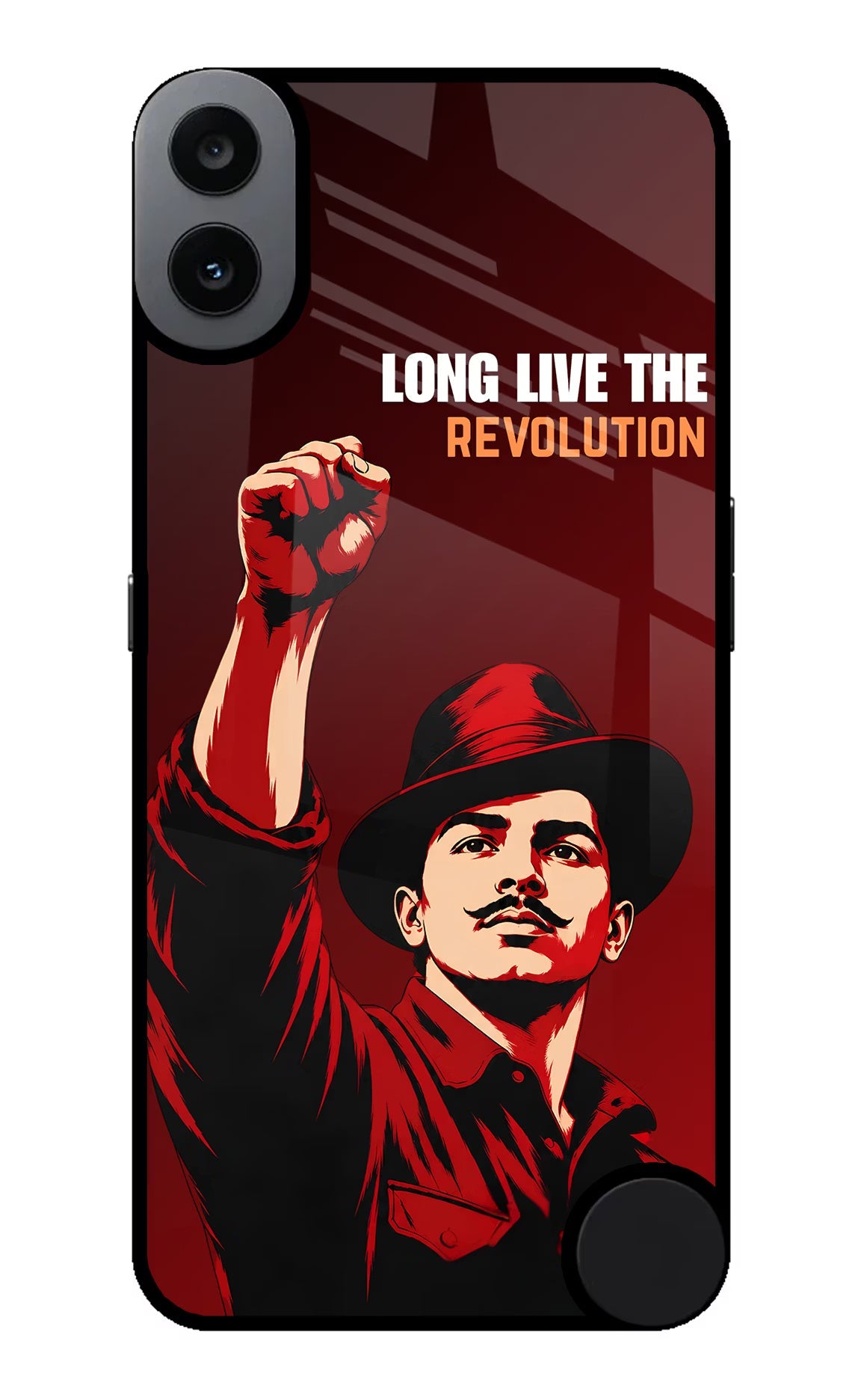 Bhagat Singh Revolution CMF by Nothing Phone 1 Glass Case Back Cover by Casekaro