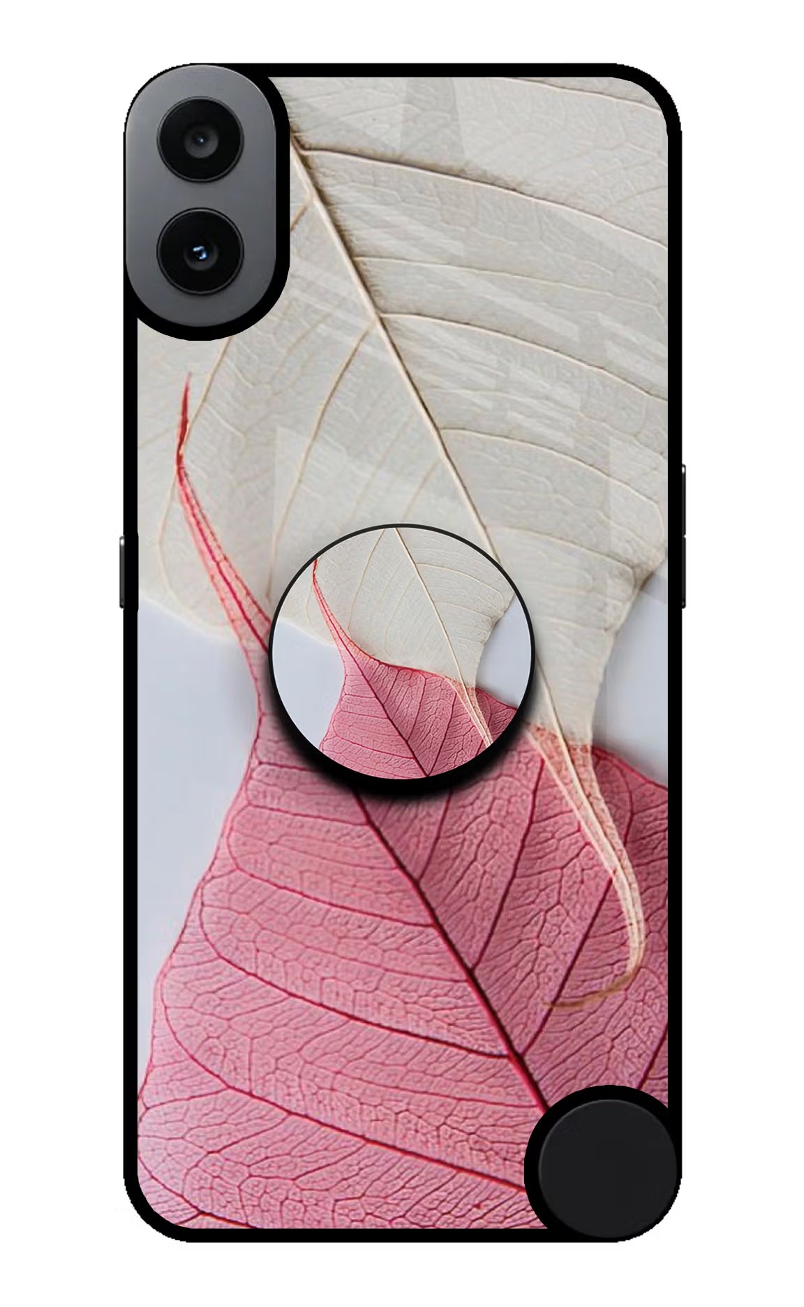 White Pink Leaf CMF by Nothing Phone 1 Pop Case by Casekaro