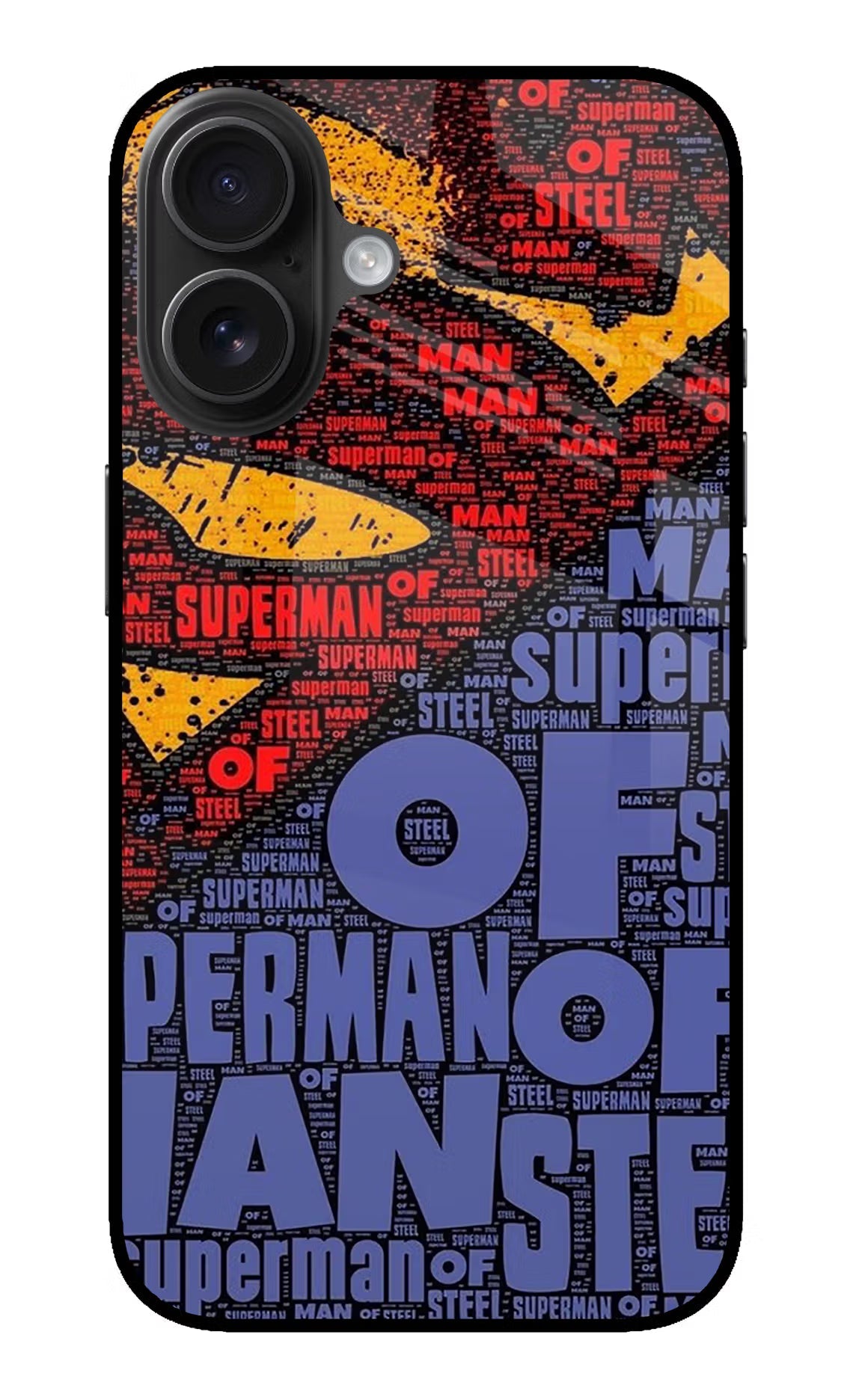 Superman iPhone 16 Glass Case Back Cover by Casekaro