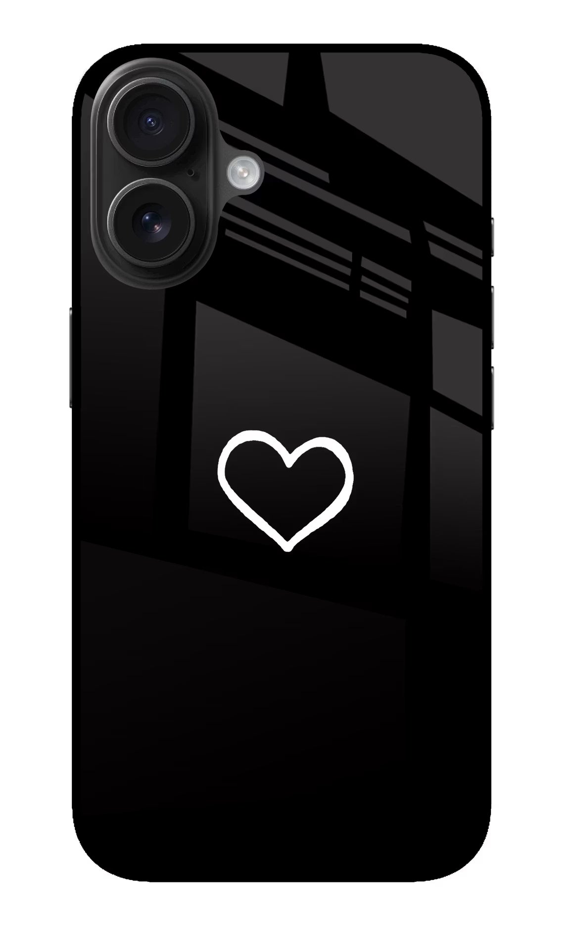 Heart iPhone 16 Glass Case Back Cover by Casekaro