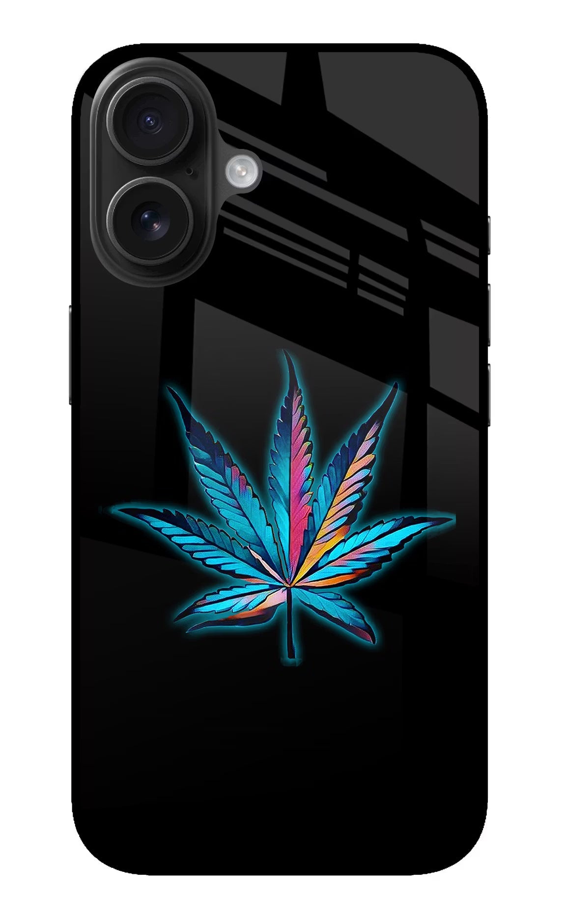 Weed iPhone 16 Glass Case Back Cover by Casekaro