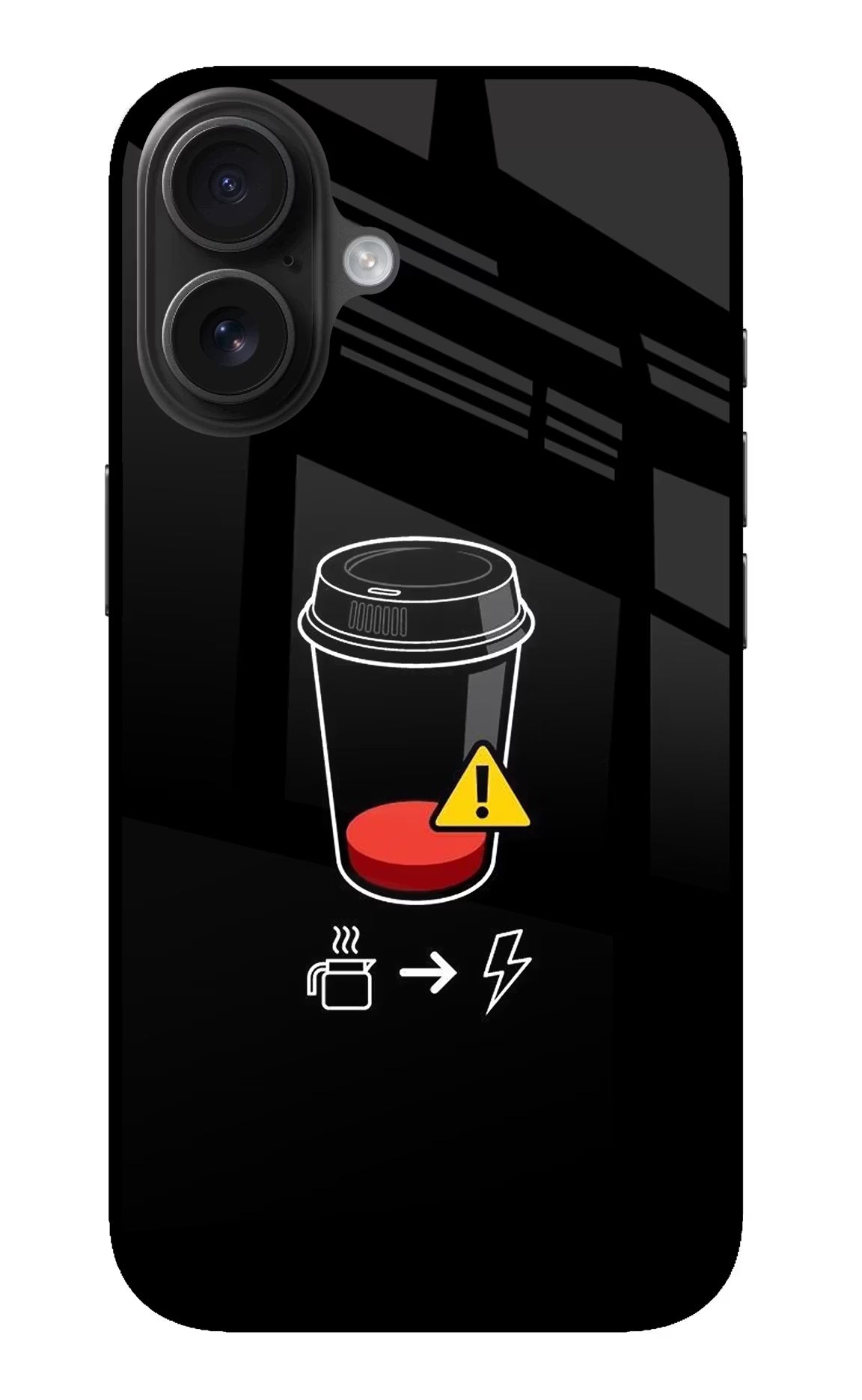 Coffee iPhone 16 Glass Case Back Cover by Casekaro