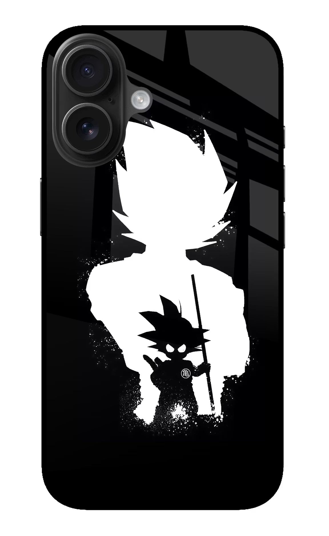 Goku Shadow iPhone 16 Glass Case Back Cover by Casekaro