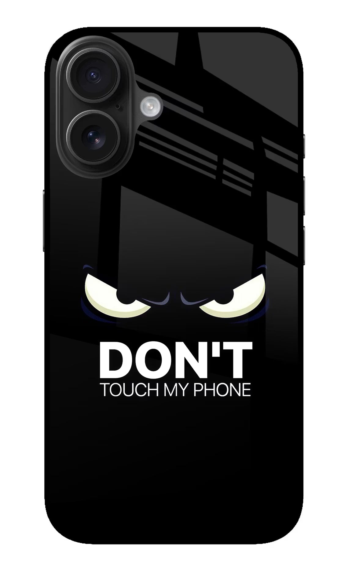 Don'T Touch My Phone iPhone 16 Glass Case Back Cover by Casekaro