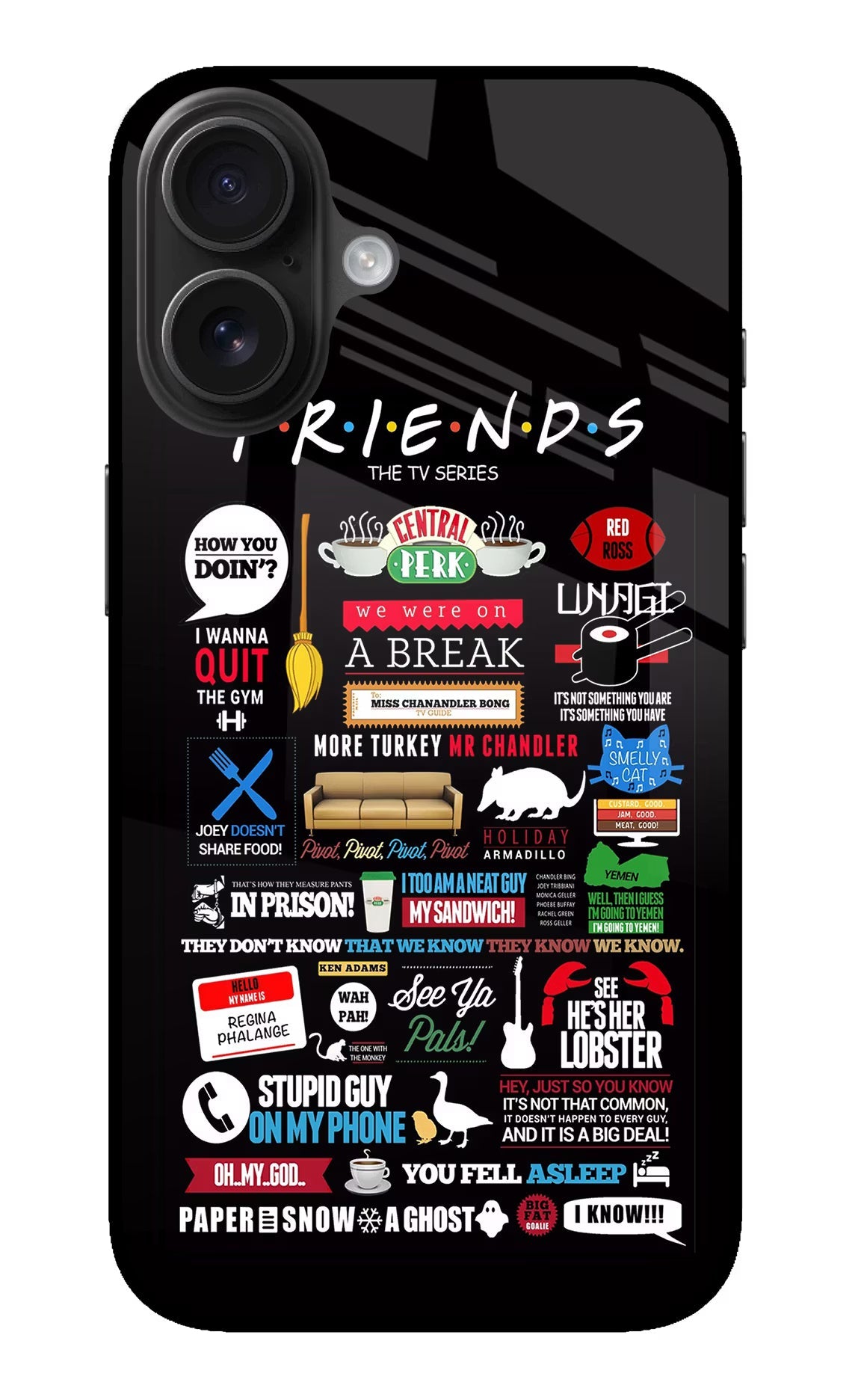 FRIENDS iPhone 16 Glass Case Back Cover by Casekaro