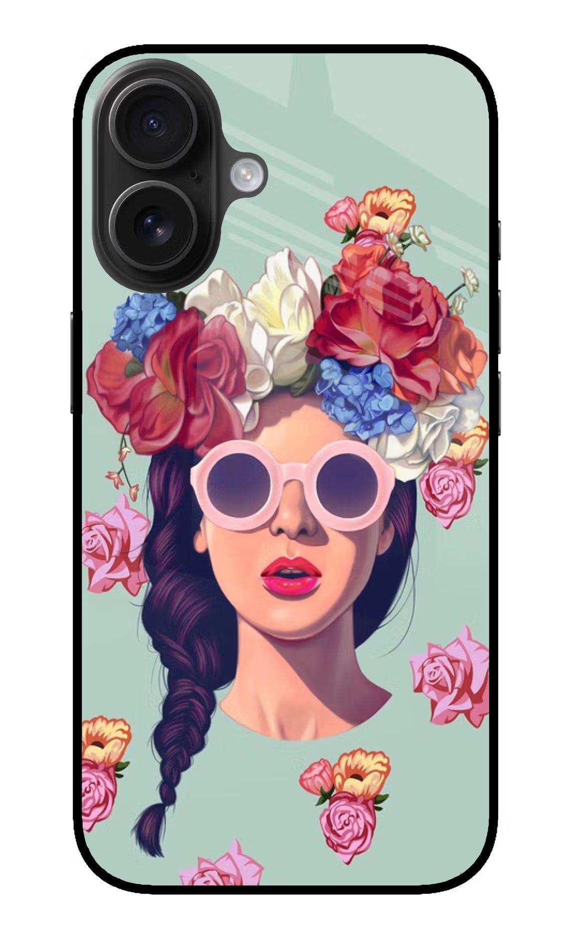 Pretty Girl iPhone 16 Glass Case Back Cover by Casekaro