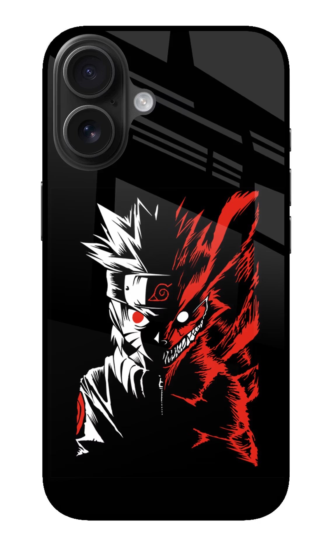 Naruto Two Face iPhone 16 Glass Case Back Cover by Casekaro