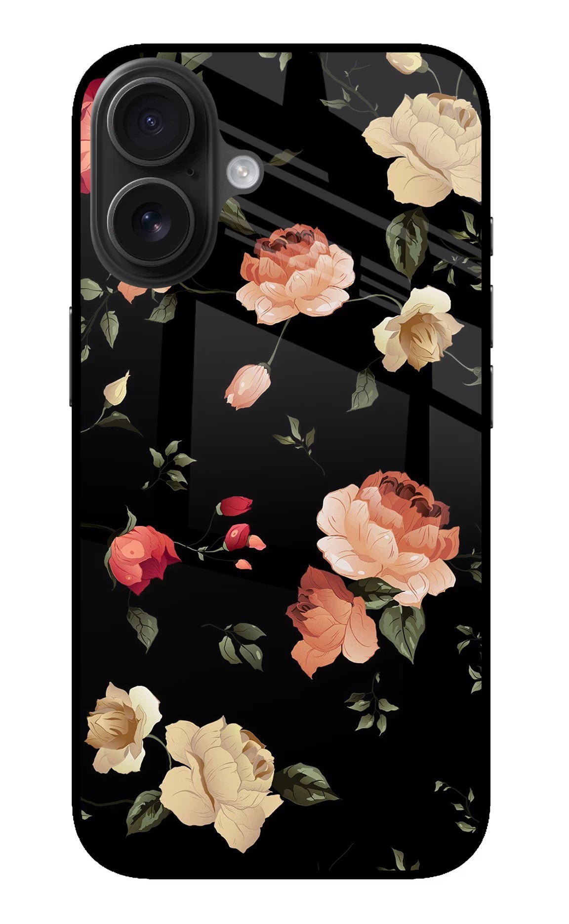 Flowers iPhone 16 Glass Case Back Cover by Casekaro