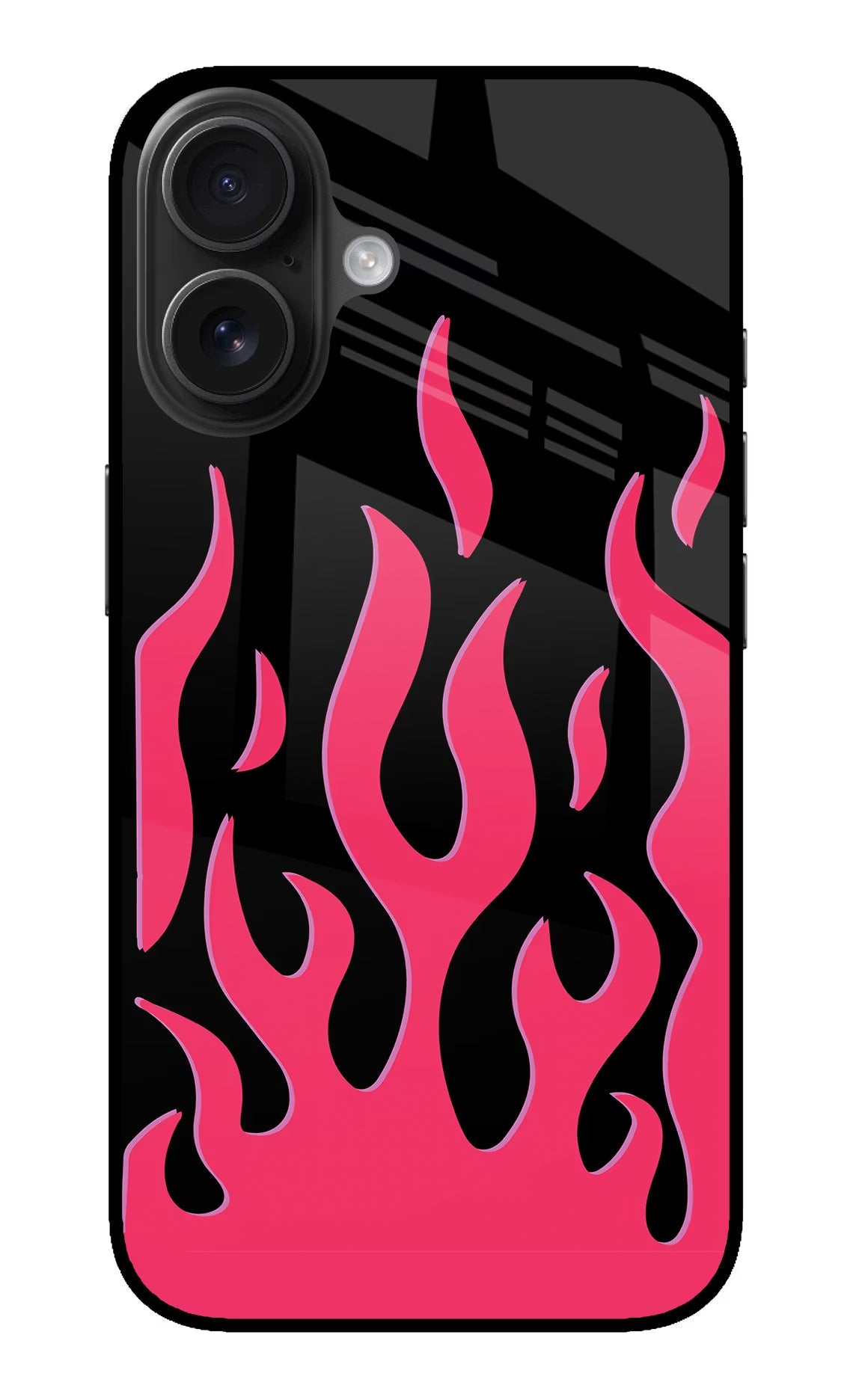 Fire Flames iPhone 16 Glass Case Back Cover by Casekaro