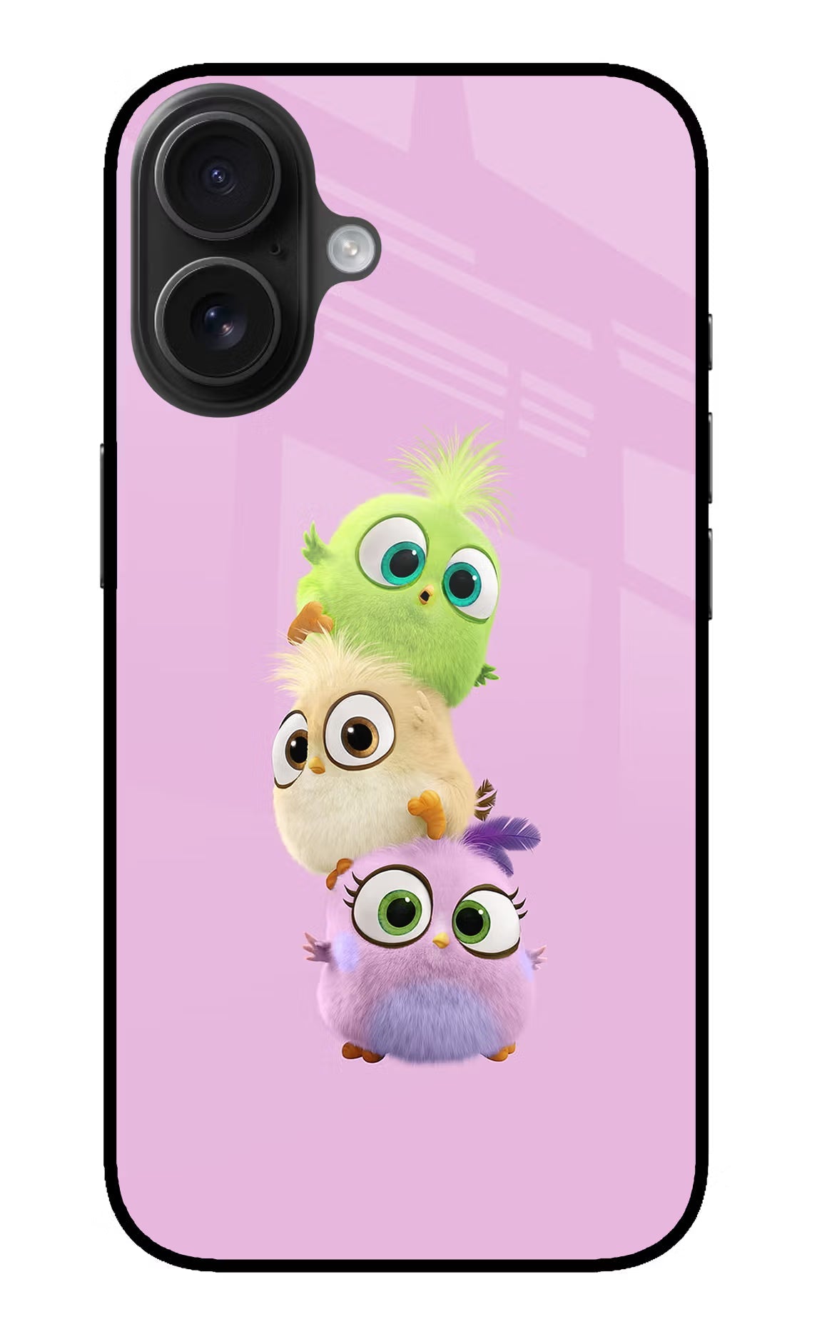 Cute Little Birds iPhone 16 Glass Case Back Cover by Casekaro