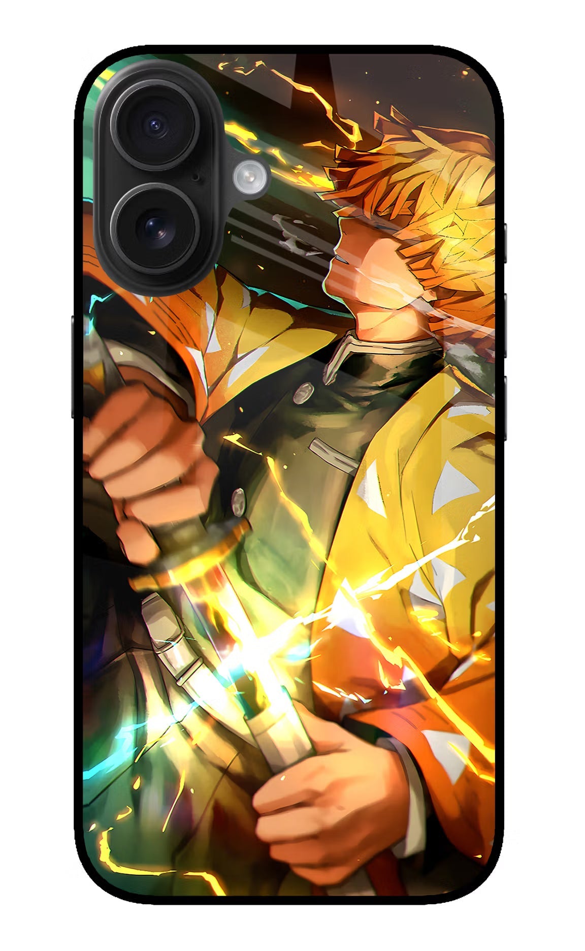 Demon Slayer iPhone 16 Glass Case Back Cover by Casekaro