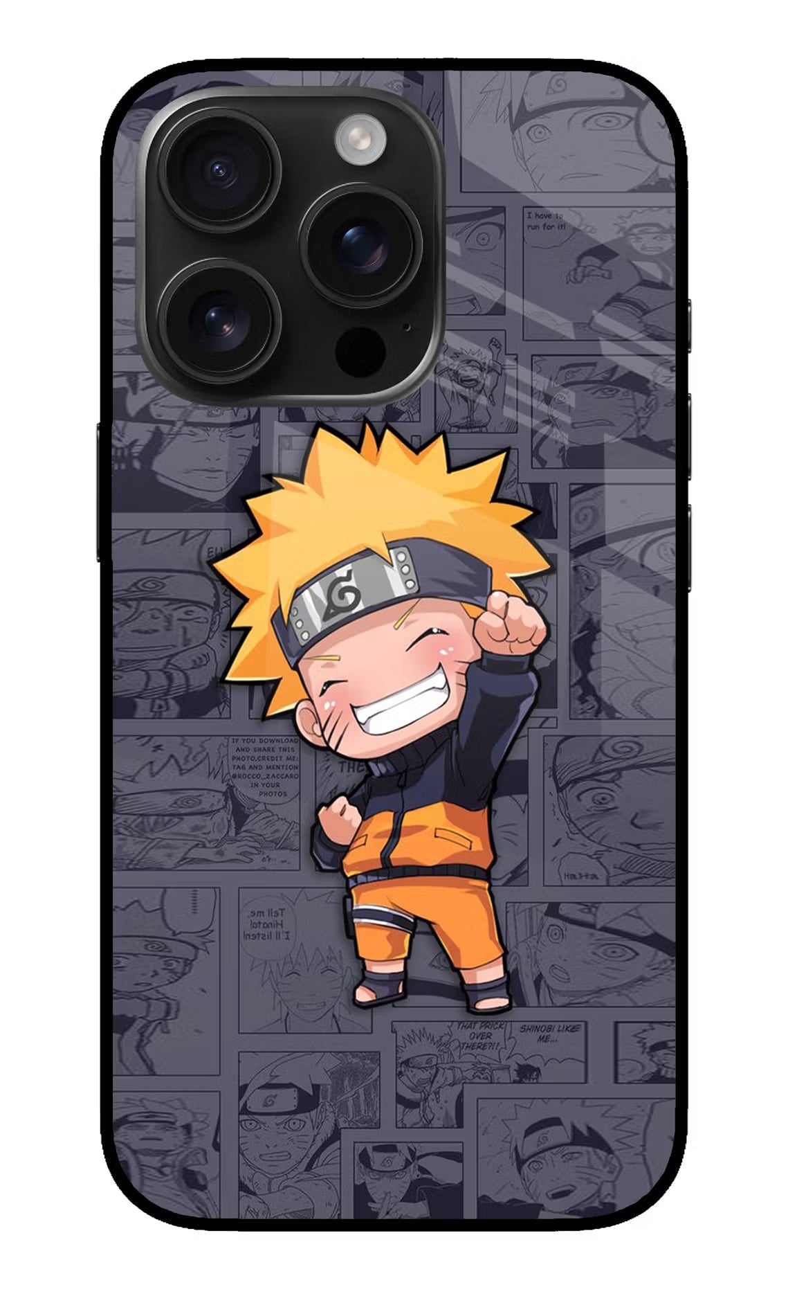 Chota Naruto iPhone 16 Pro Glass Case Back Cover by Casekaro