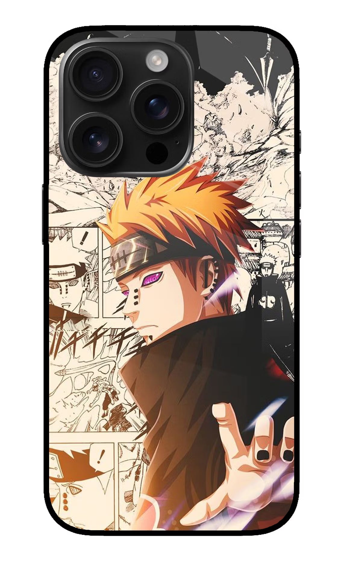 Pain Anime iPhone 16 Pro Glass Case Back Cover by Casekaro