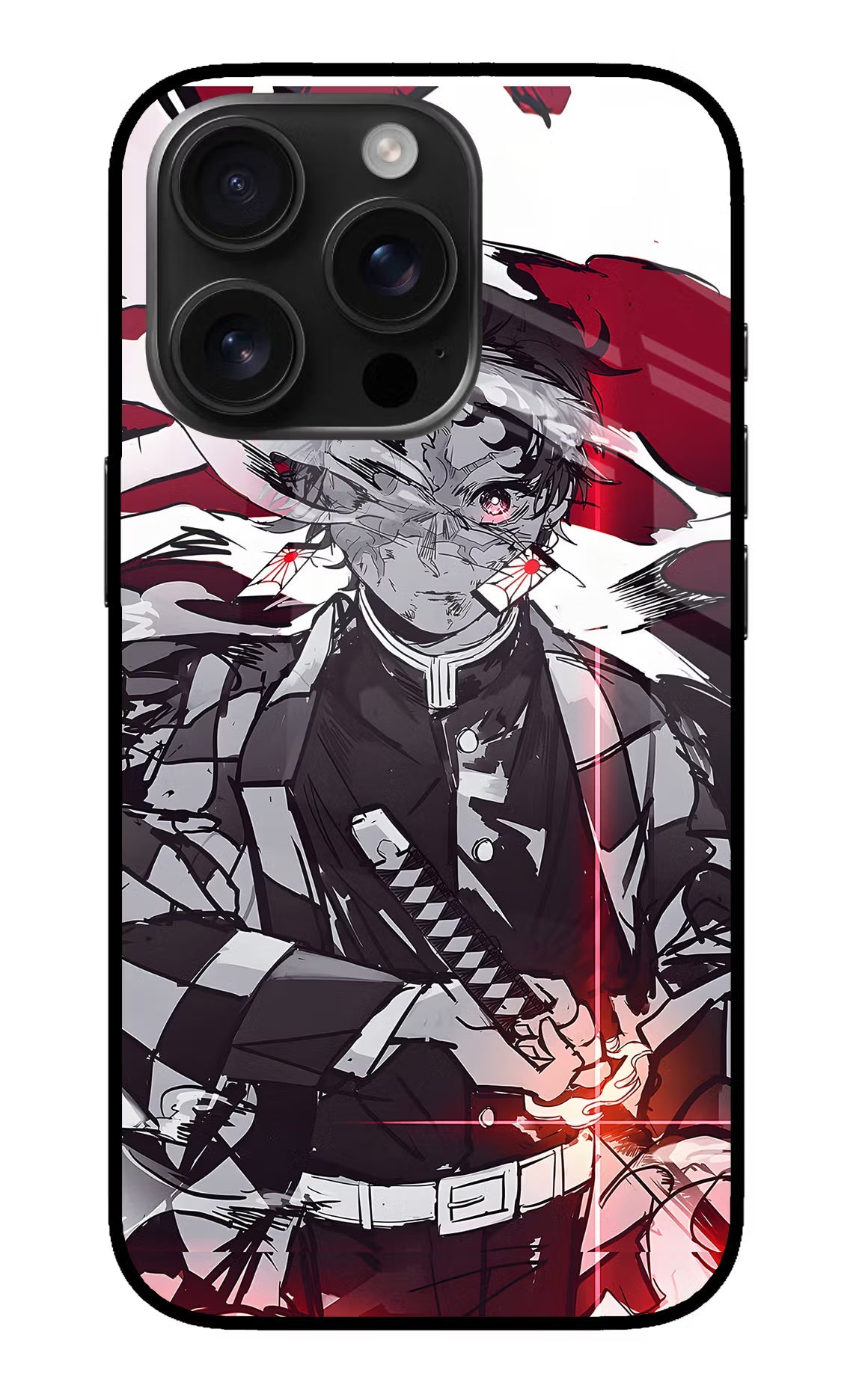 Demon Slayer iPhone 16 Pro Glass Case Back Cover by Casekaro