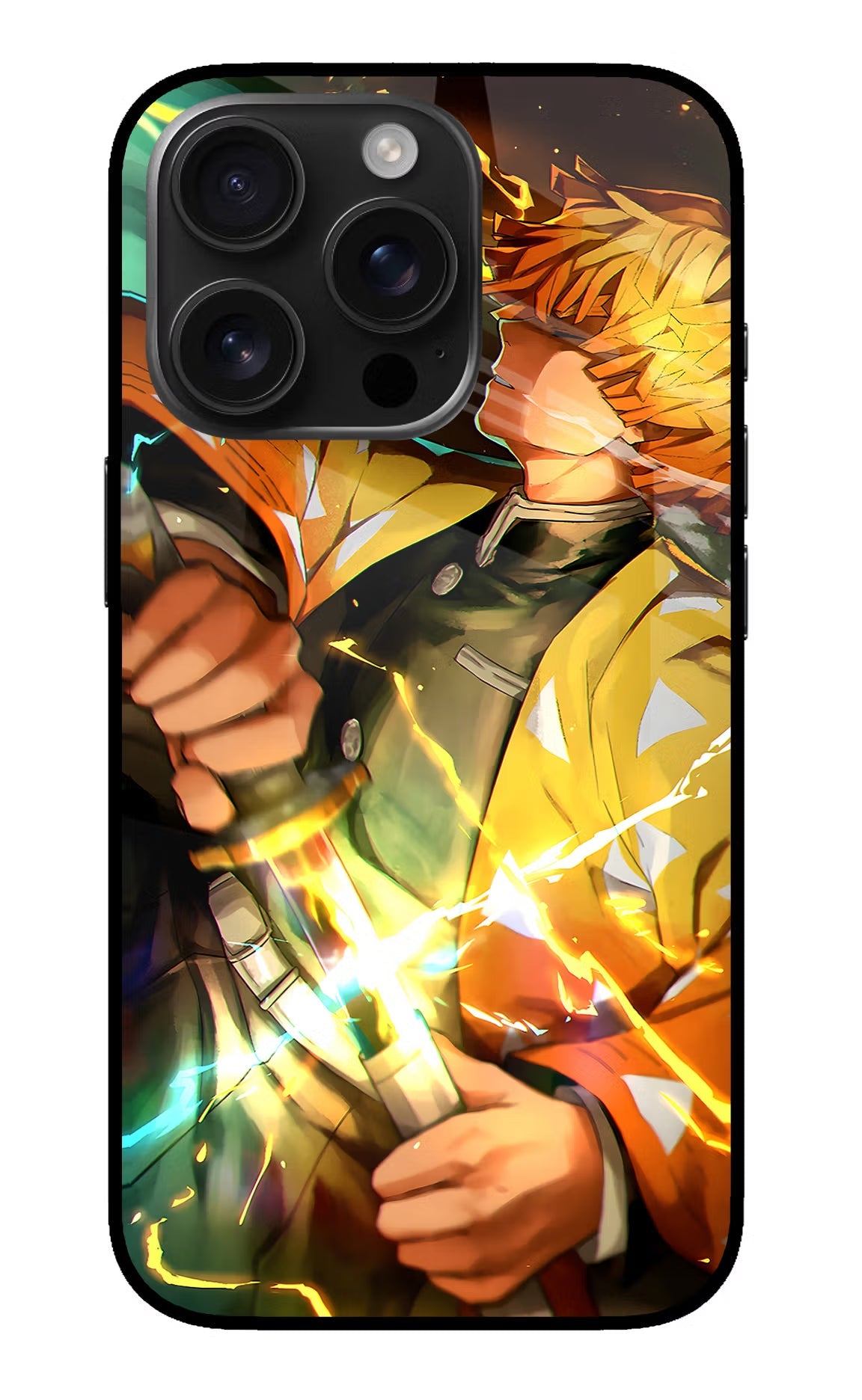 Demon Slayer iPhone 16 Pro Glass Case Back Cover by Casekaro