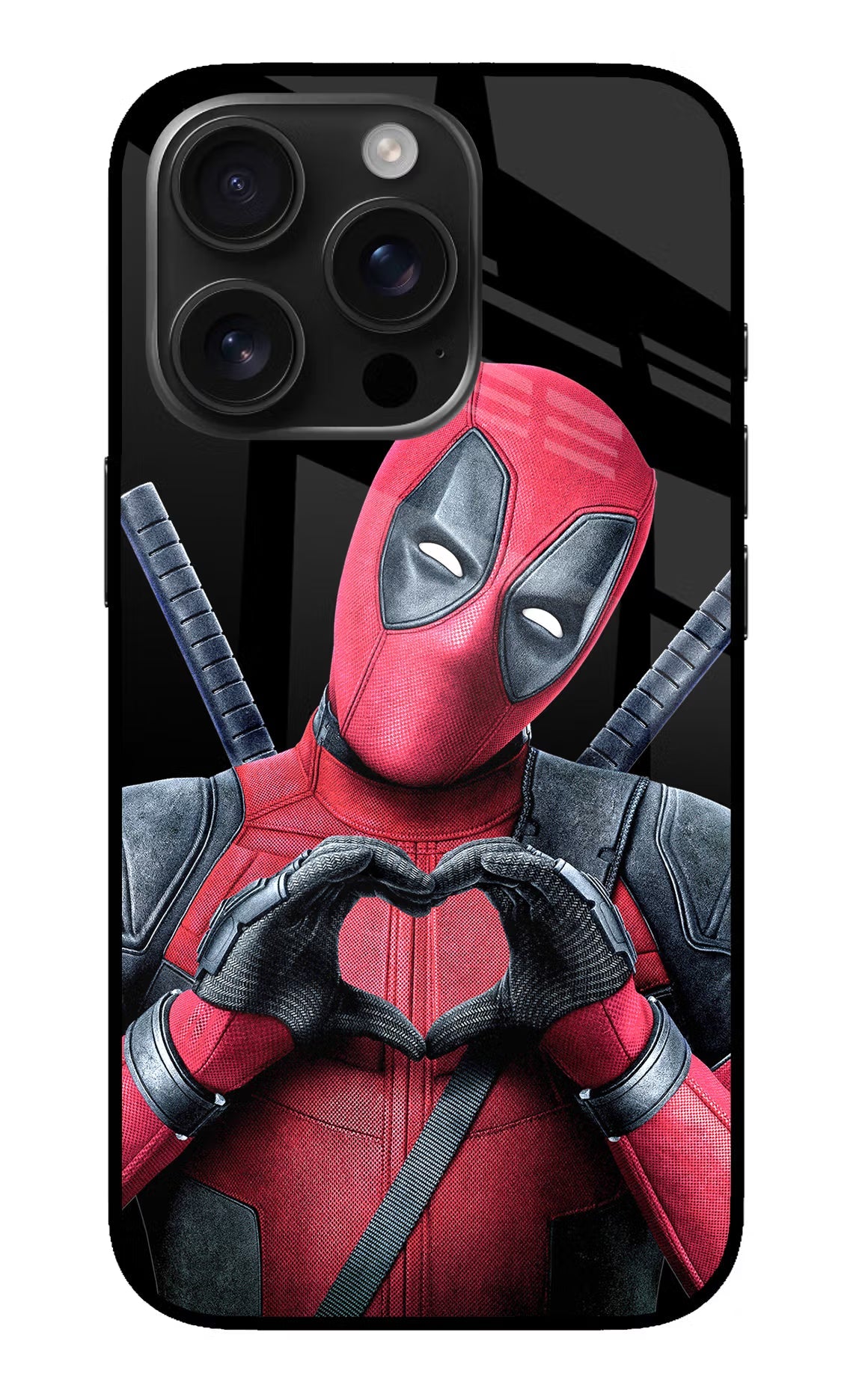 Deadpool iPhone 16 Pro Max Glass Case Back Cover by Casekaro